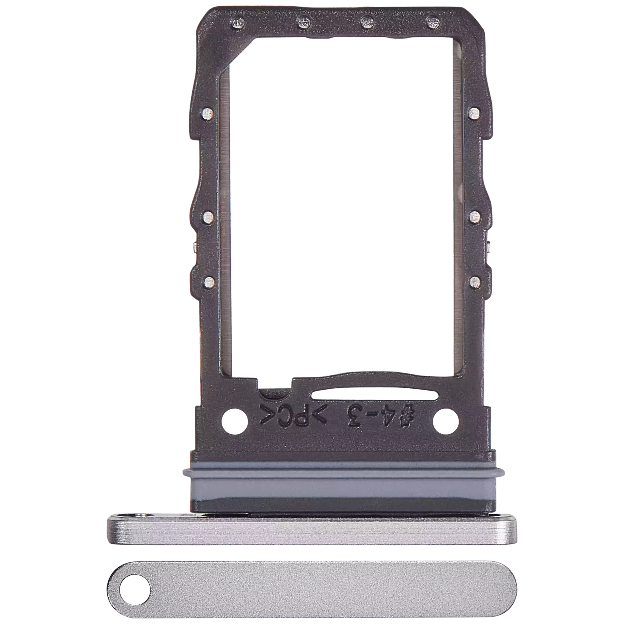 Carrellino SIM singola per Samsung Galaxy Z Flip 6 (F741) (Premium) (Argento Shadow)