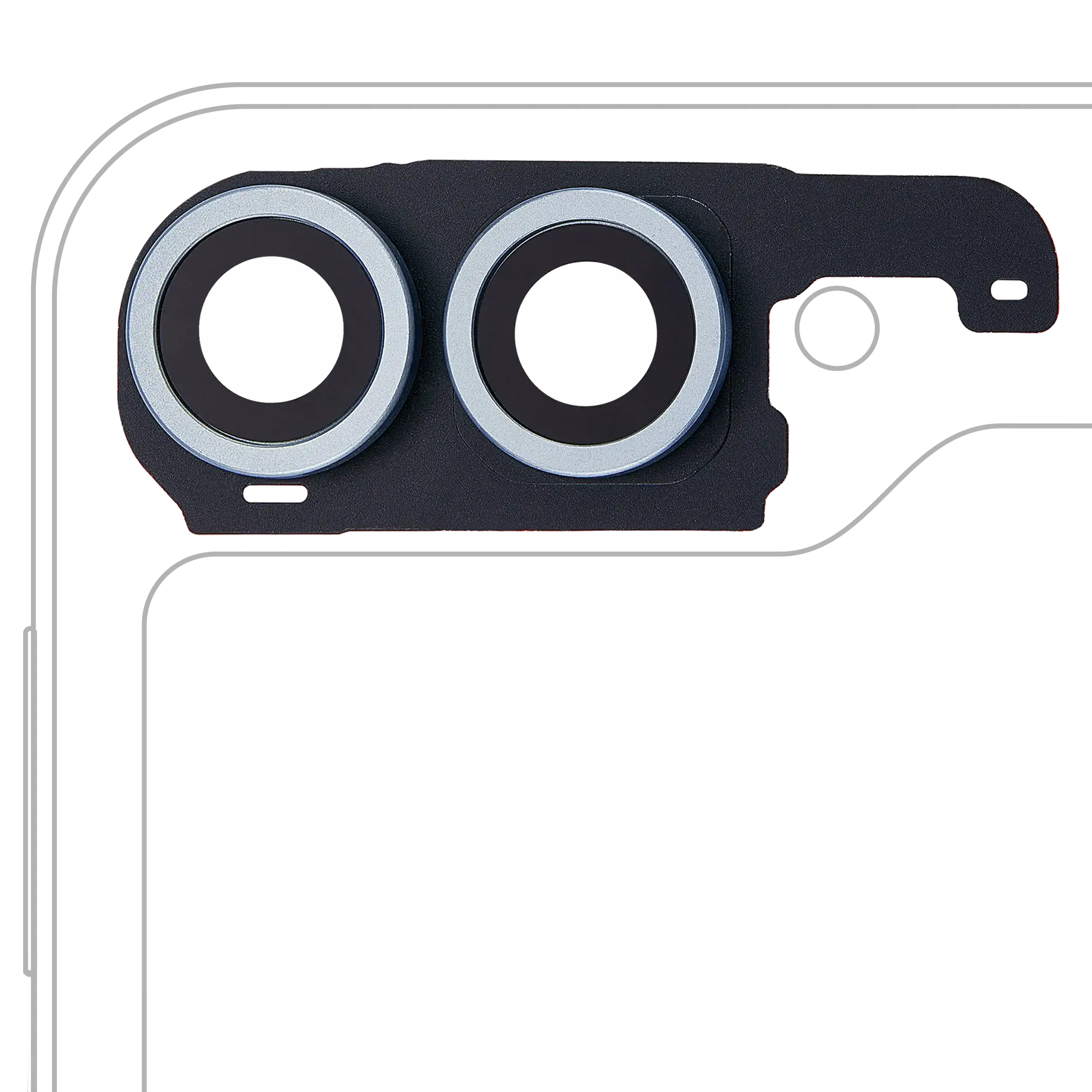 Lente fotocamera posteriore con Cover Cornice Ring per Samsung Galaxy Z Flip 6 5G (F741) (Premium) (Blu)