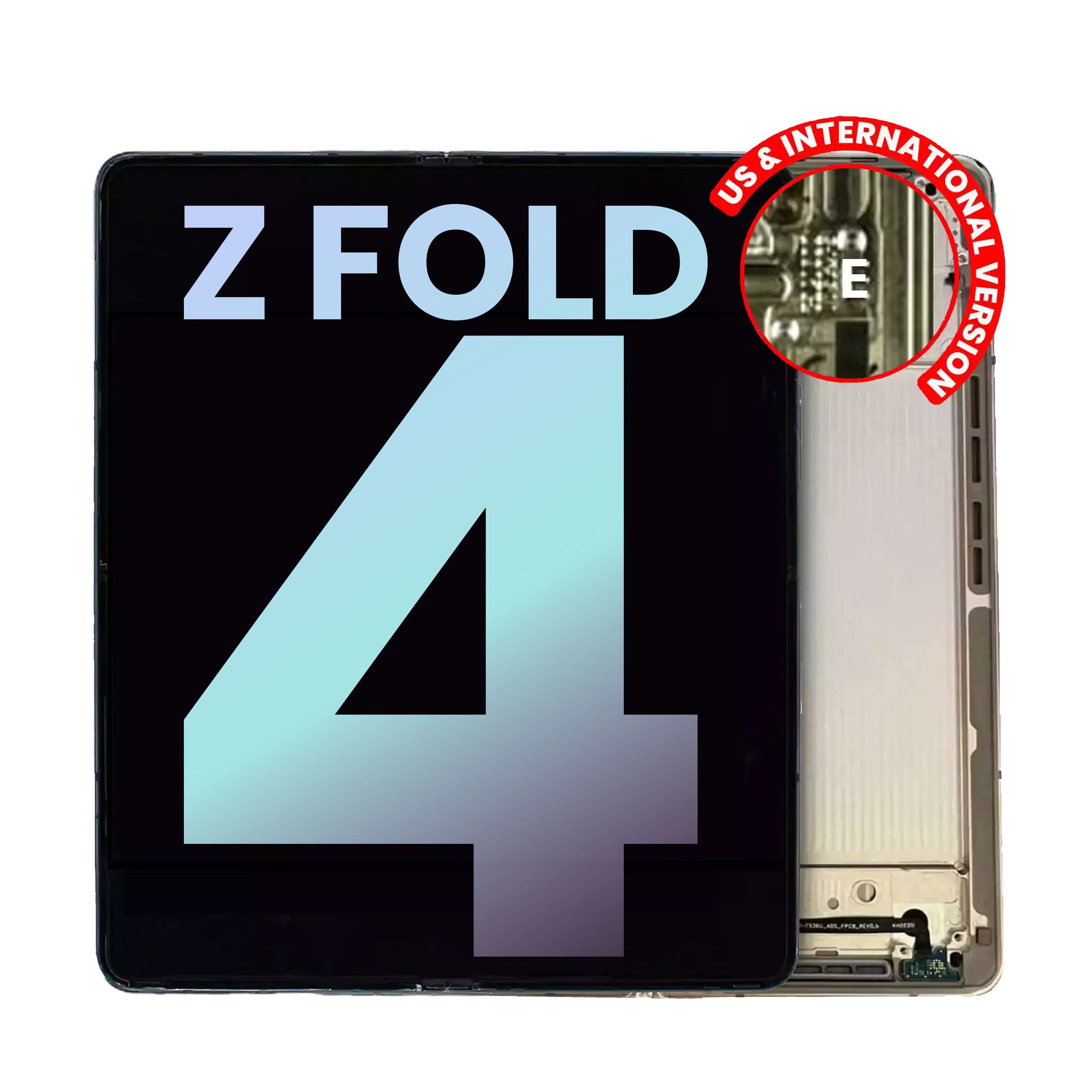 Inner Display OLED completo con Frame per Samsung Galaxy Z Fold 4 5G (US e International) (Service Pack) (Beige)