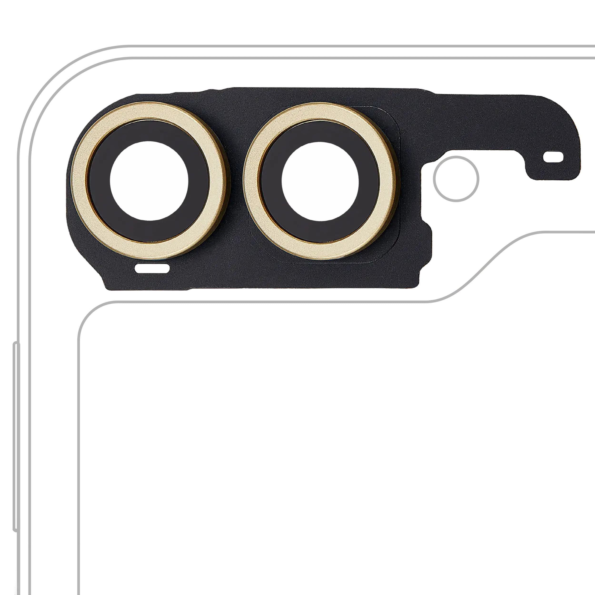 Lente fotocamera posteriore con Cover Cornice Ring per Samsung Galaxy Z Flip 6 5G (F741) (Premium) (Giallo)
