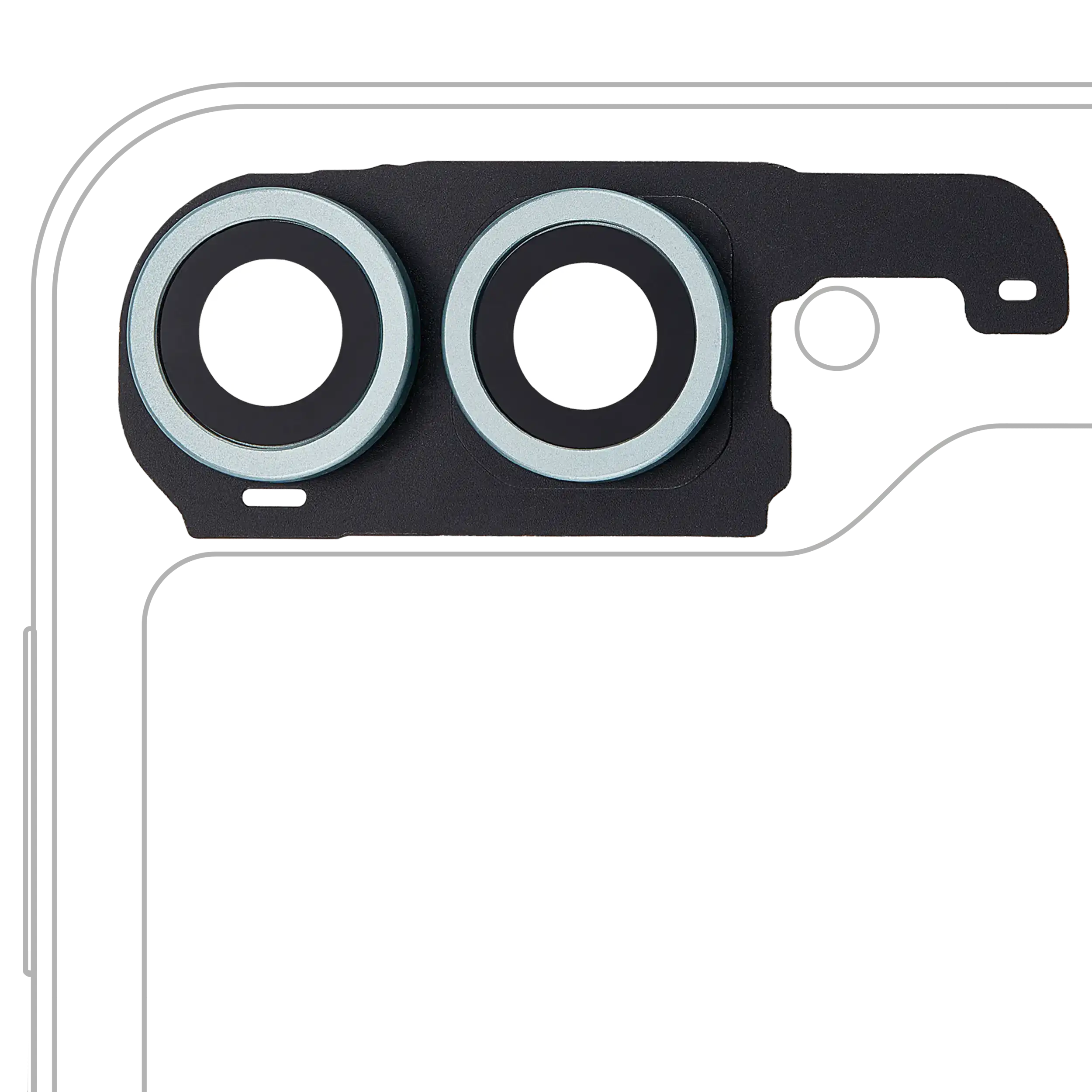 Lente fotocamera posteriore con Cover Cornice Ring per Samsung Galaxy Z Flip 6 5G (F741) (Premium) (Mint)