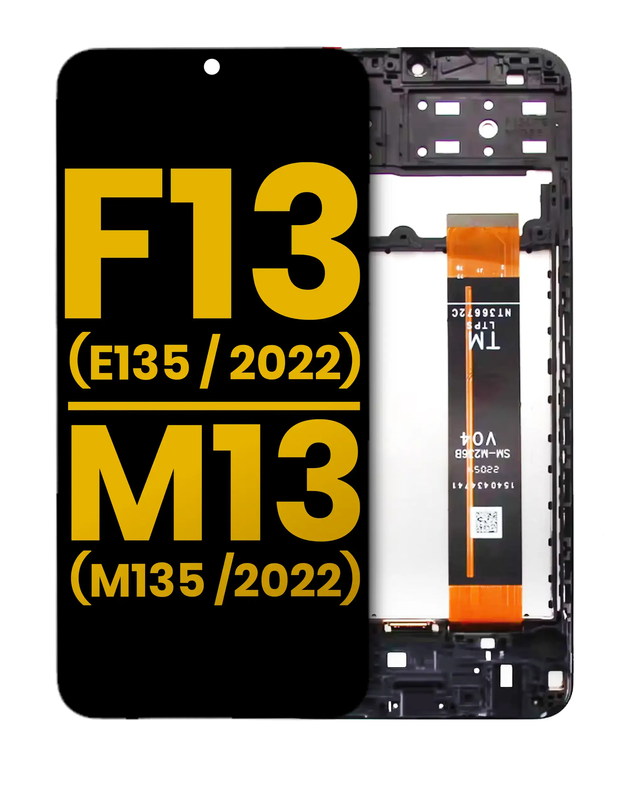 Display LCD completo con Frame per Samsung Galaxy F13 (E135 / 2022) / M13 (M135 / 2022) (Refurbished) (tutti i colori)