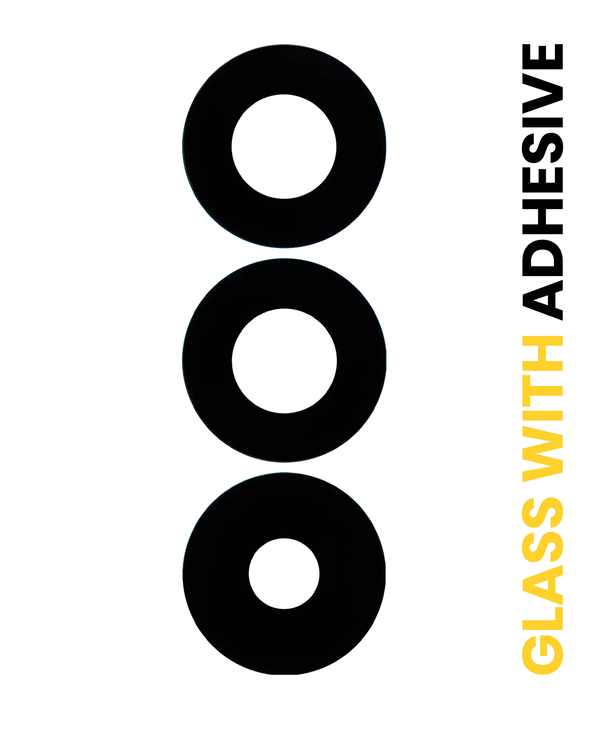 Lente fotocamera posteriore (solo vetro) con adesivo per Samsung Galaxy A25 5G (A256 / 2023) (3 set pezzi)