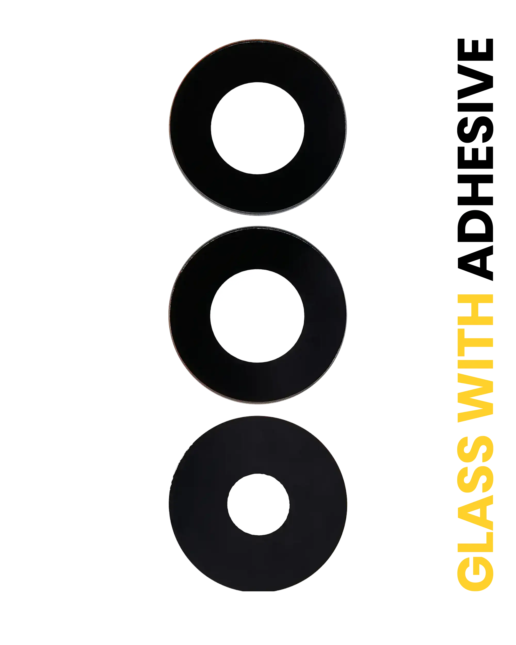Lente fotocamera posteriore (solo vetro) con adesivo per Samsung Galaxy A15 4G (A155 / 2023) / A15 5G (A156 / 2023) (3 set pezzi)