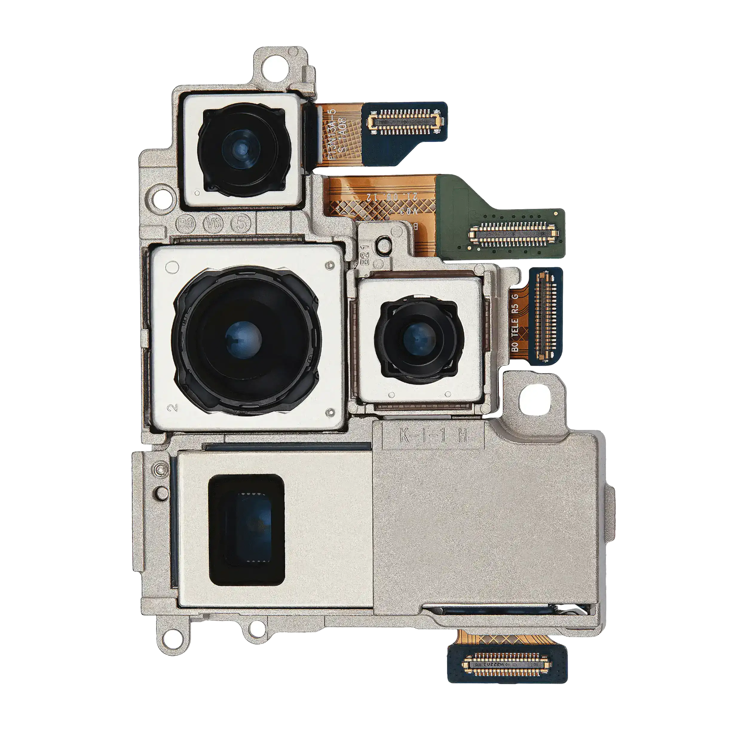 Fotocamera posteriore gruppo (Wide e Periscope e Ultra Wide e Telephoto) per Samsung Galaxy S22 Ultra 5G (Used Service Pack Pull: grado A)