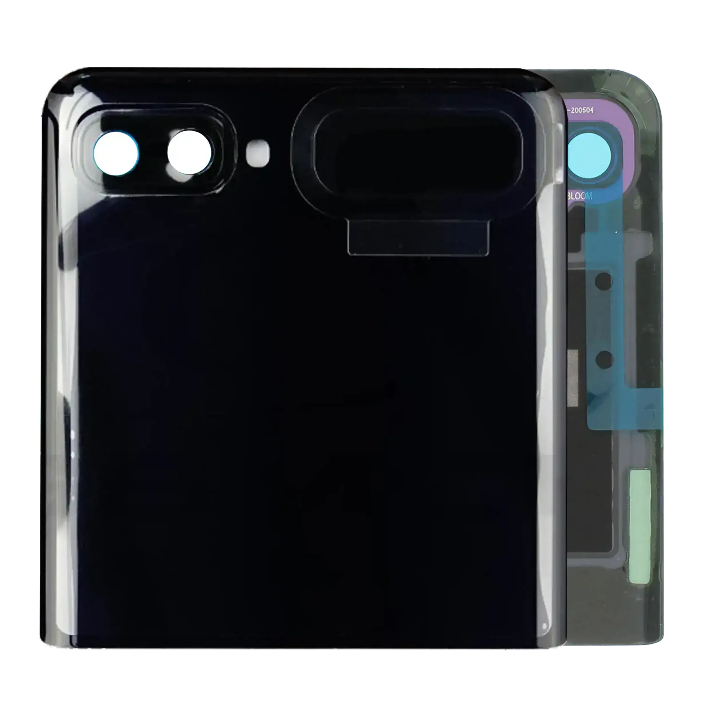 Outer Display OLED completo con Frame per Samsung Galaxy Z Flip 4G (F700) / Z Flip 5G (F707) (Service Pack) (Mirror Nero)