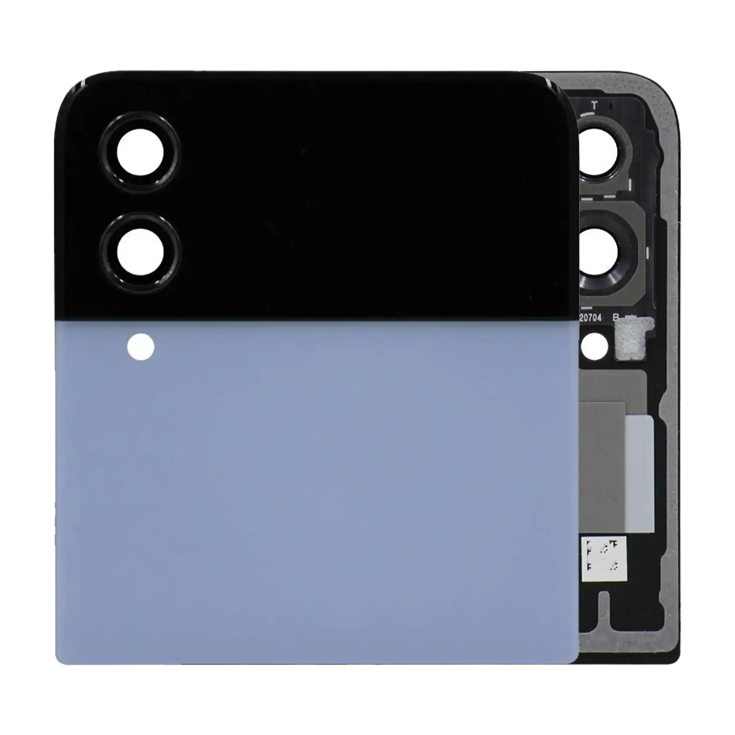 Outer Display OLED completo per Samsung Galaxy Z Flip 4 5G (Service Pack) (Blu)