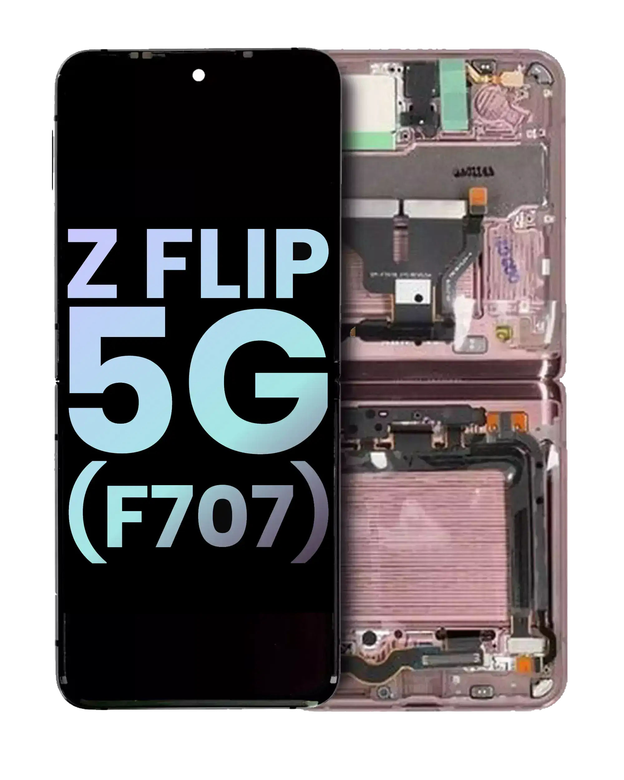 Inner Display OLED completo con Frame per Samsung Galaxy Z Flip 5G (F707) (Service Pack) (Mystic Bronze)