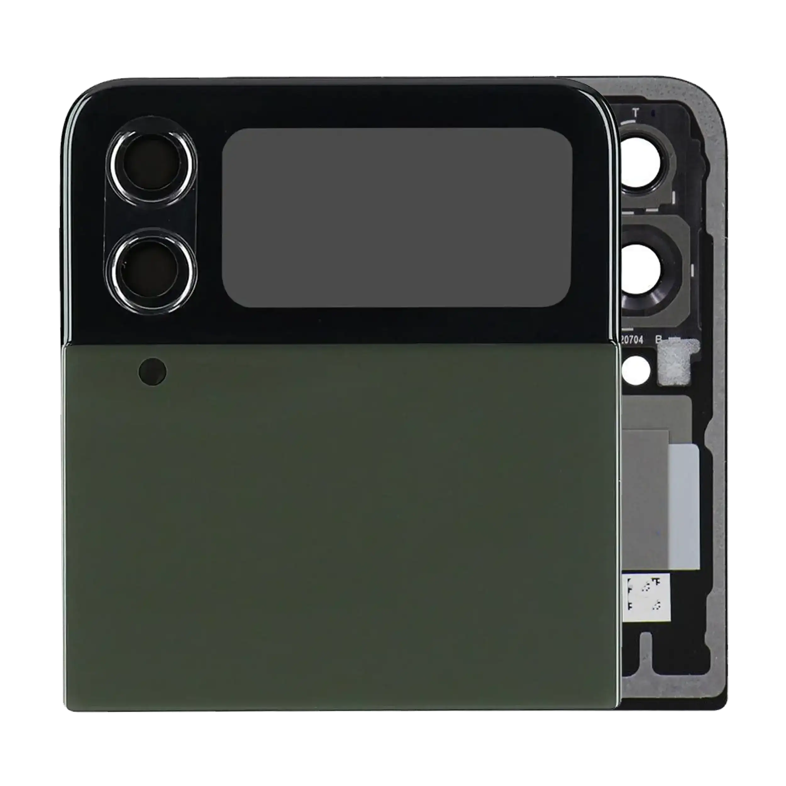 Outer Display OLED completo per Samsung Galaxy Z Flip 4 5G (Service Pack) (Verde)