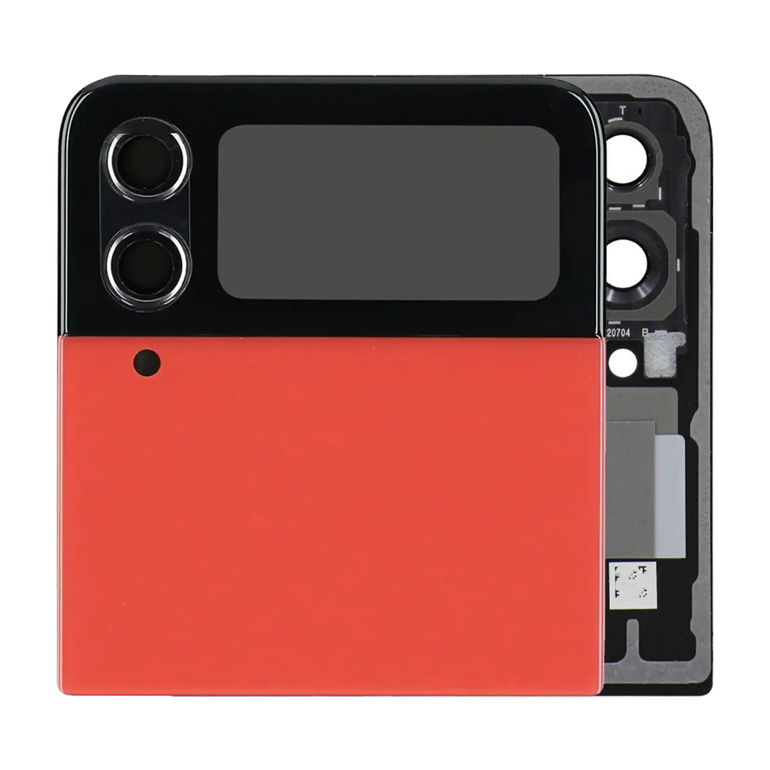 Outer Display OLED completo per Samsung Galaxy Z Flip 4 5G (Service Pack) (Rosso)