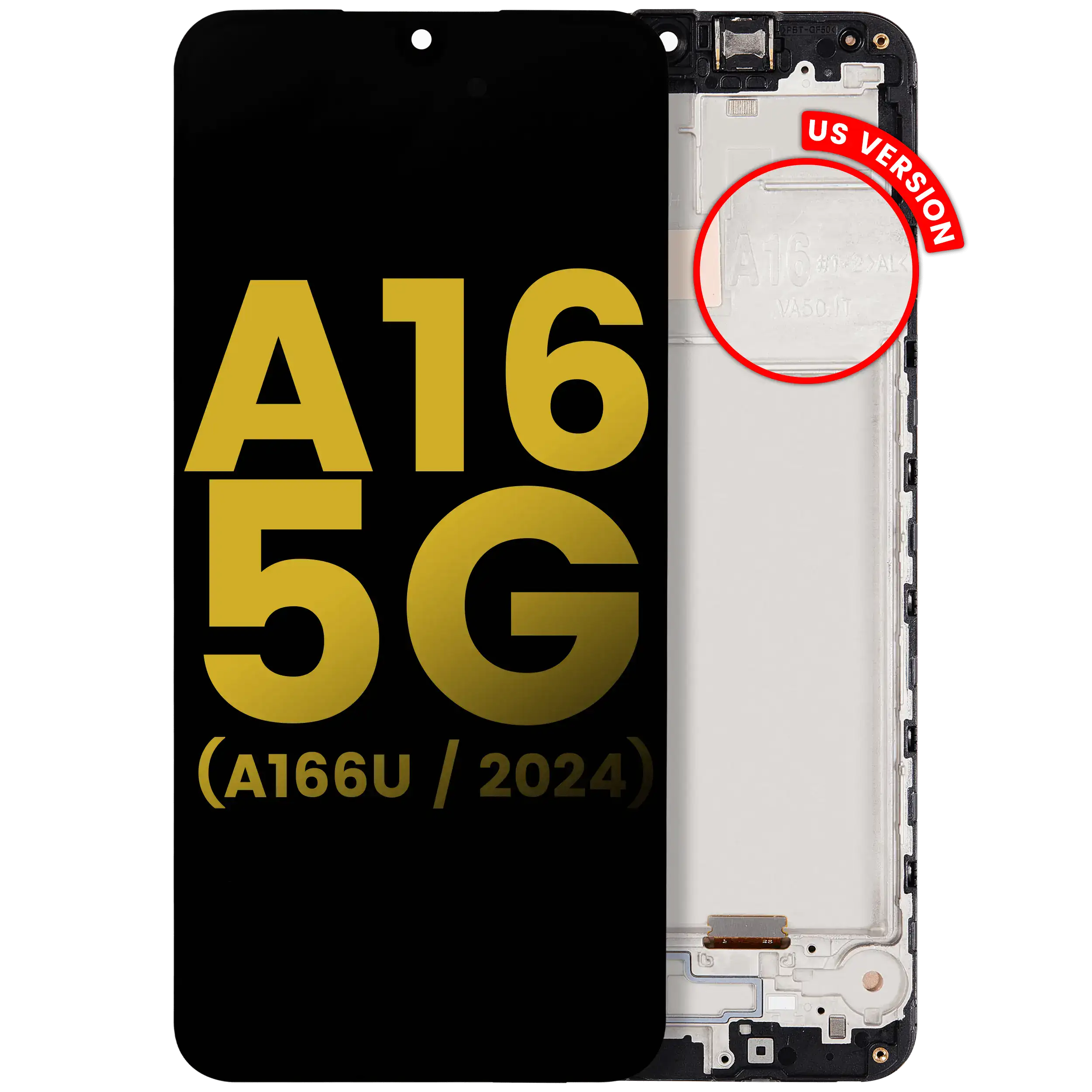 Display OLED completo con Frame per Samsung Galaxy A16 5G (A166U / 2024) (US Version) (Refurbished) (tutti i colori)