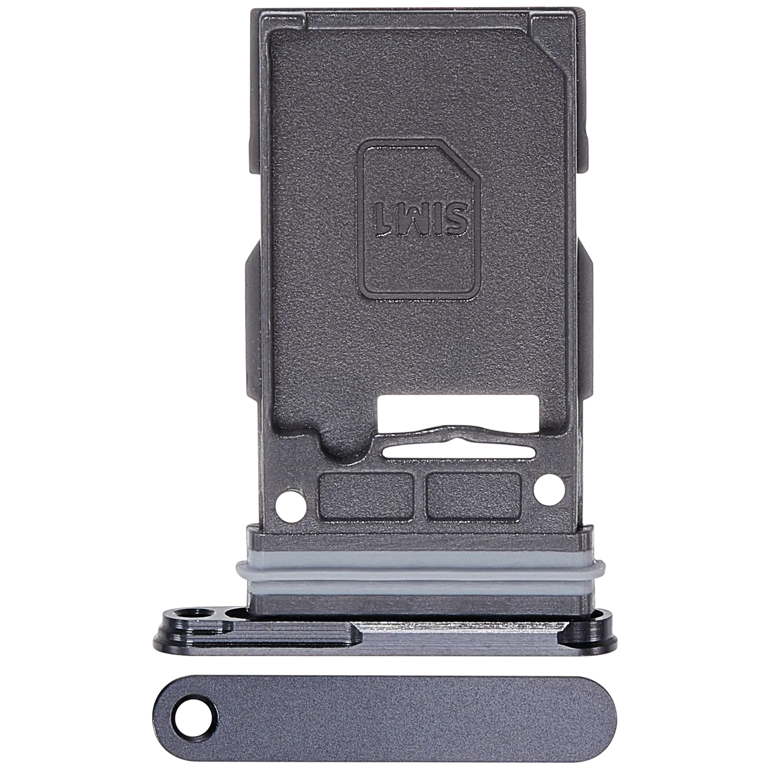 Carrellino SIM singola per Samsung Galaxy S25 / S25 Plus (Premium) (Blu Nero)
