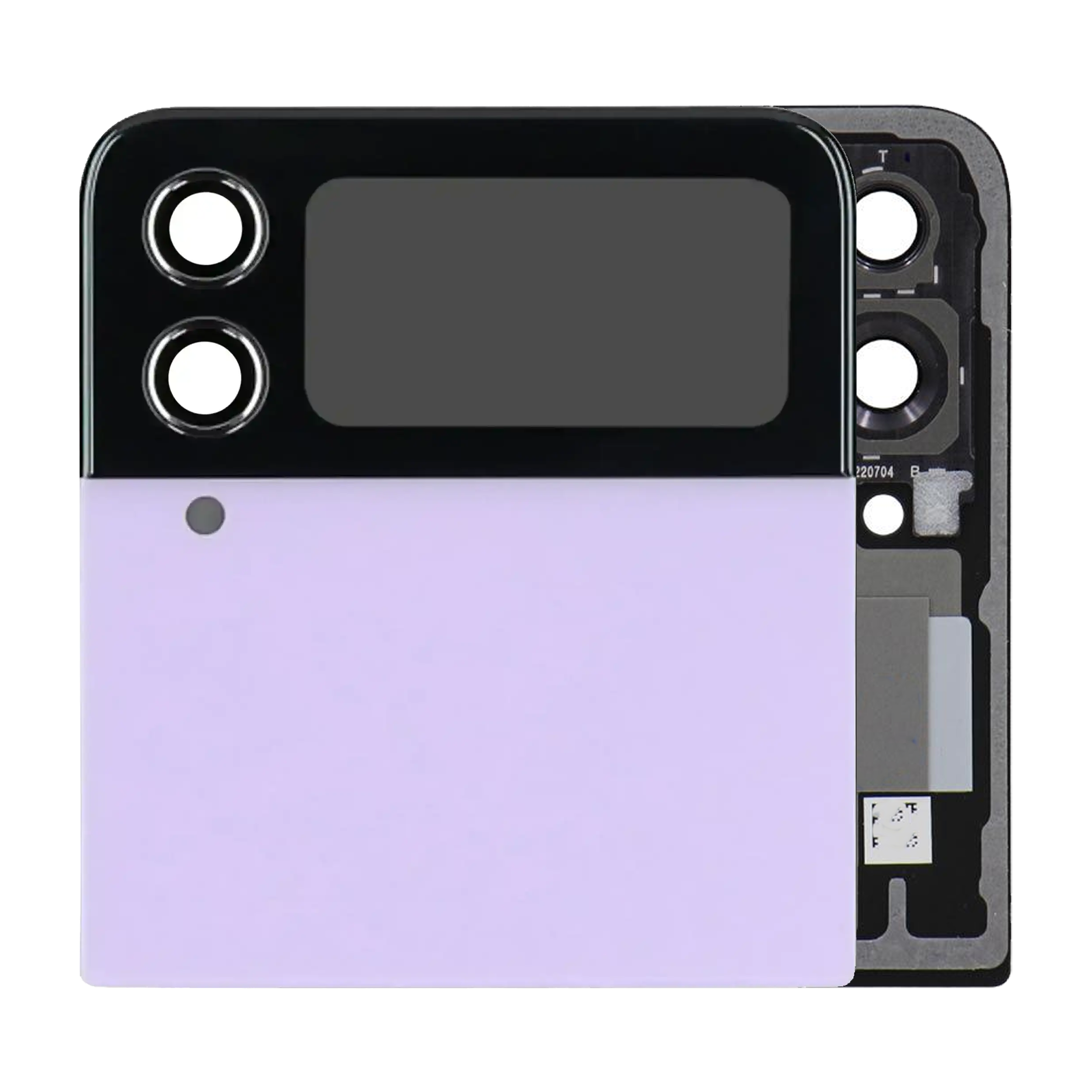 Outer Display OLED completo per Samsung Galaxy Z Flip 4 5G (Used Service Pack Pull: grado A) (Bora Viola)