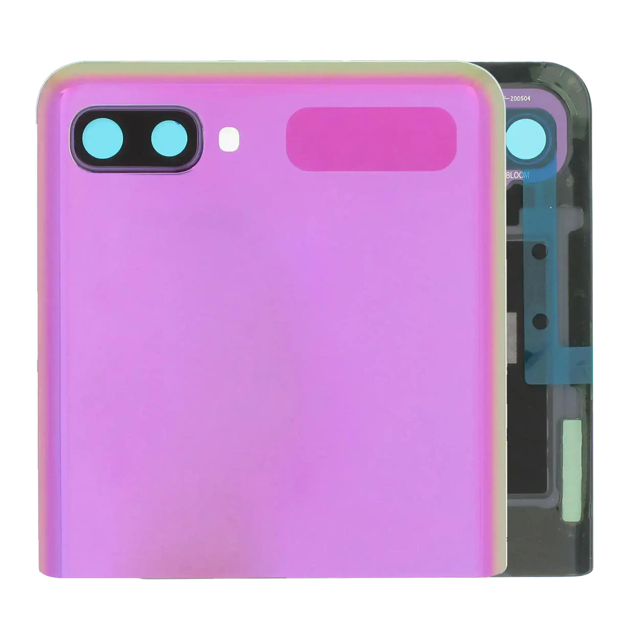 Outer Display OLED completo con Frame per Samsung Galaxy Z Flip 4G (F700) / Z Flip 5G (F707) (Service Pack) (Mirror Viola)