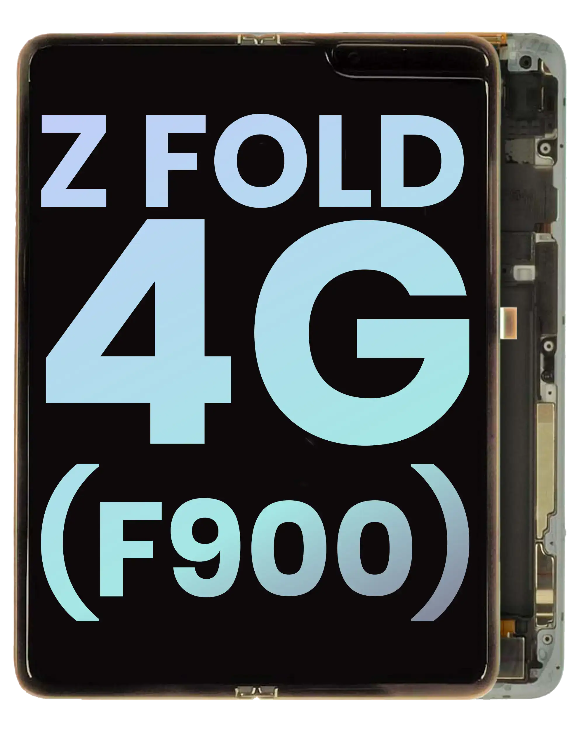 Inner Display OLED completo con Frame per Samsung Galaxy Z Fold 4G (F900) (Service Pack) (Cosmos Nero)