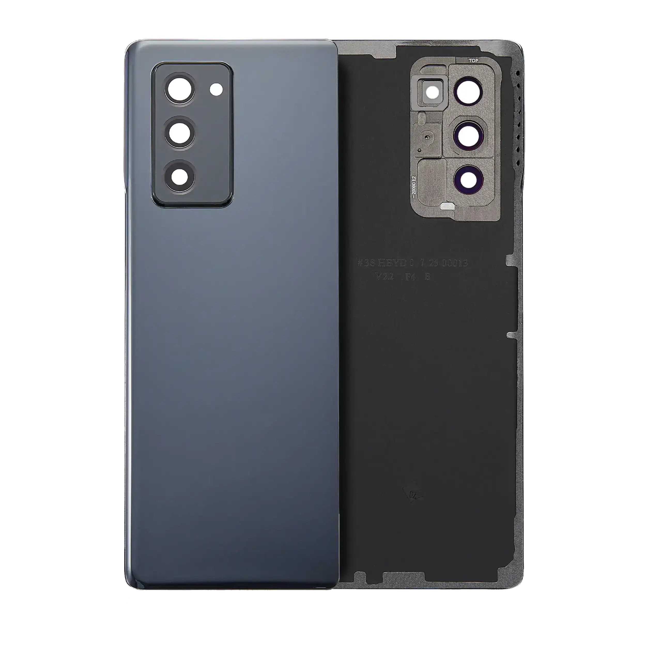 vetro cover posteriore con Vetro fotocamera per Samsung Galaxy Z Fold 2 5G (Service Pack) (Mystic Nero)