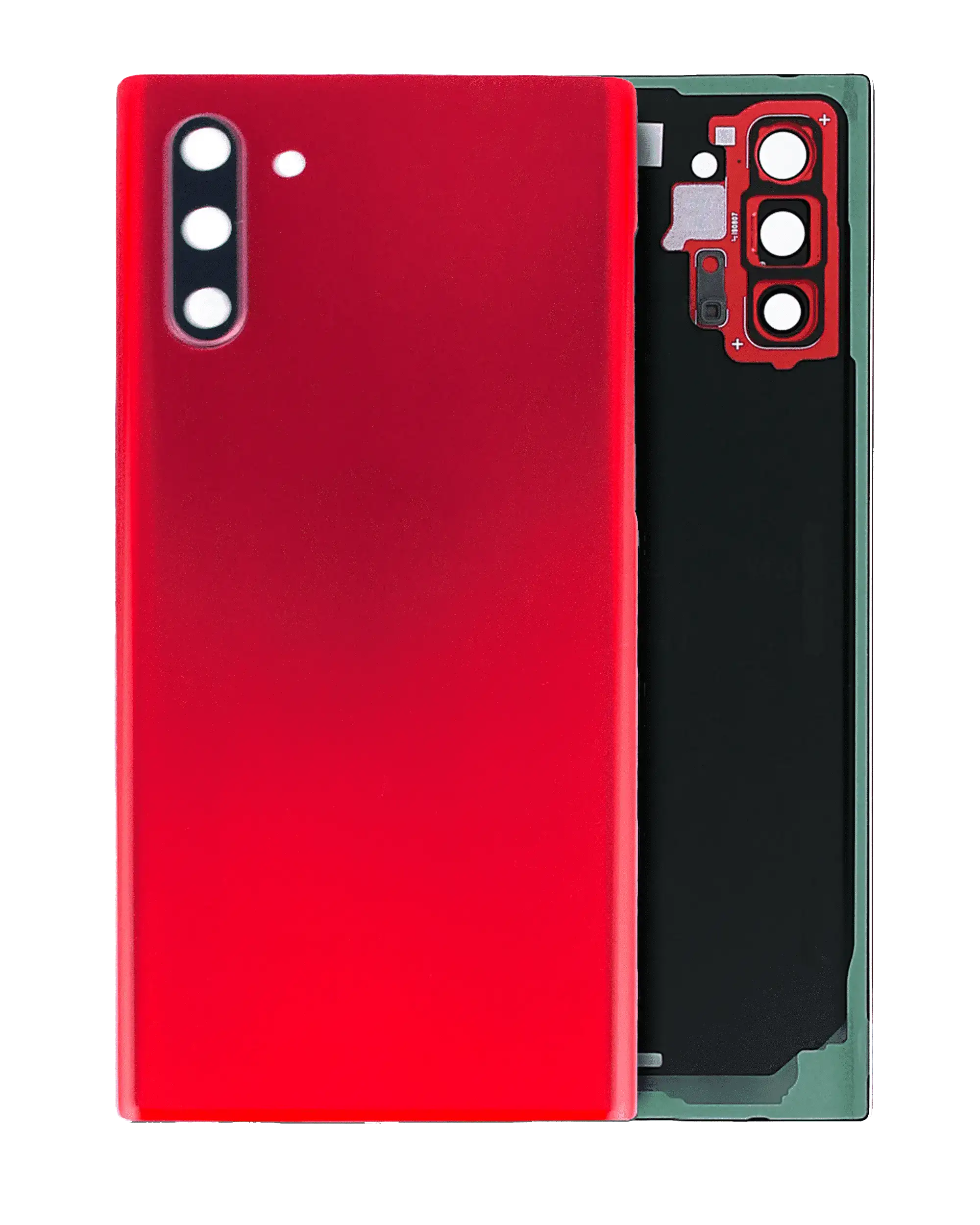 vetro cover posteriore con Vetro fotocamera per Samsung Galaxy Note 10 (Service Pack) (Aura Rosso)