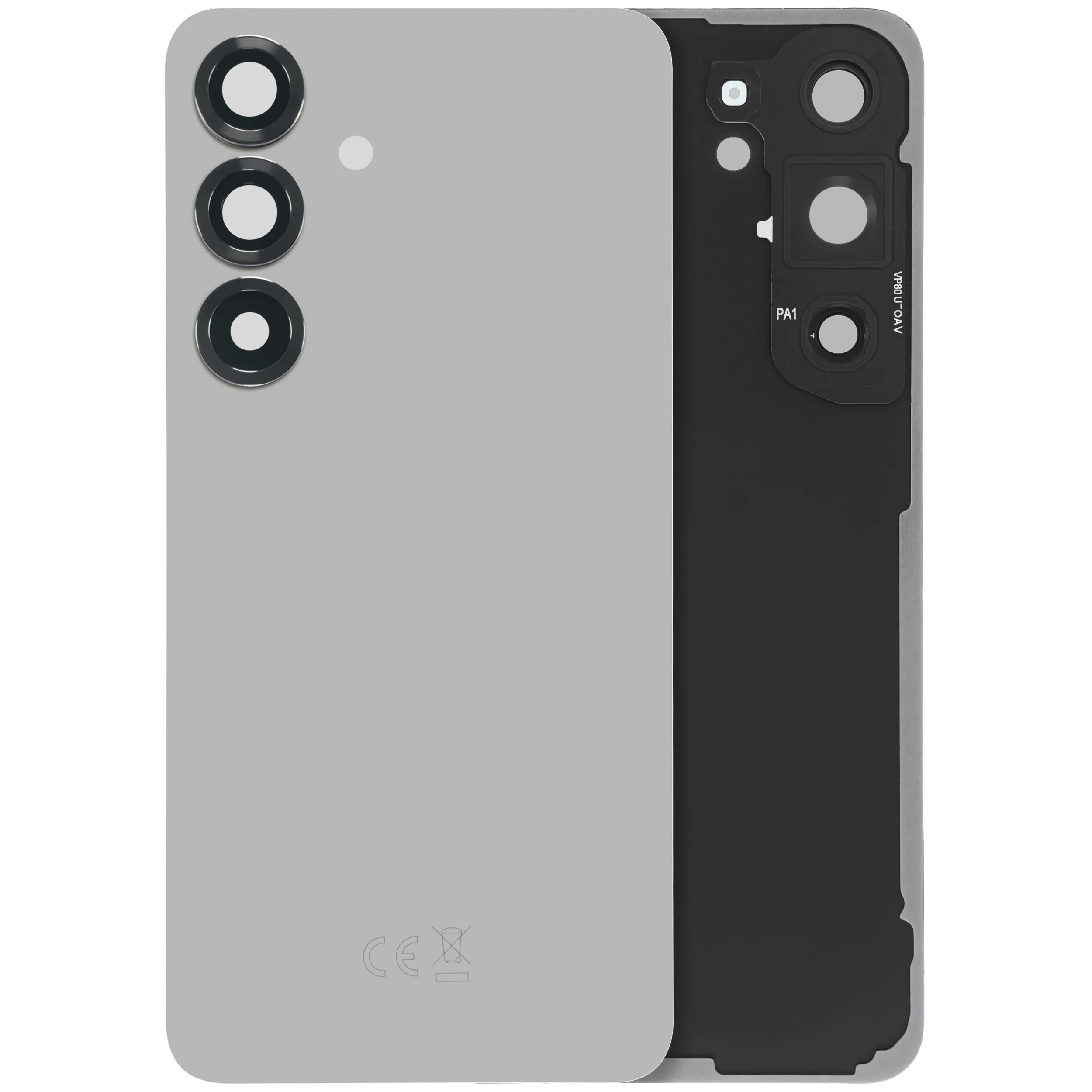 vetro cover posteriore con Vetro fotocamera per Samsung Galaxy S25 5G (Service Pack) (Argento Shadow)
