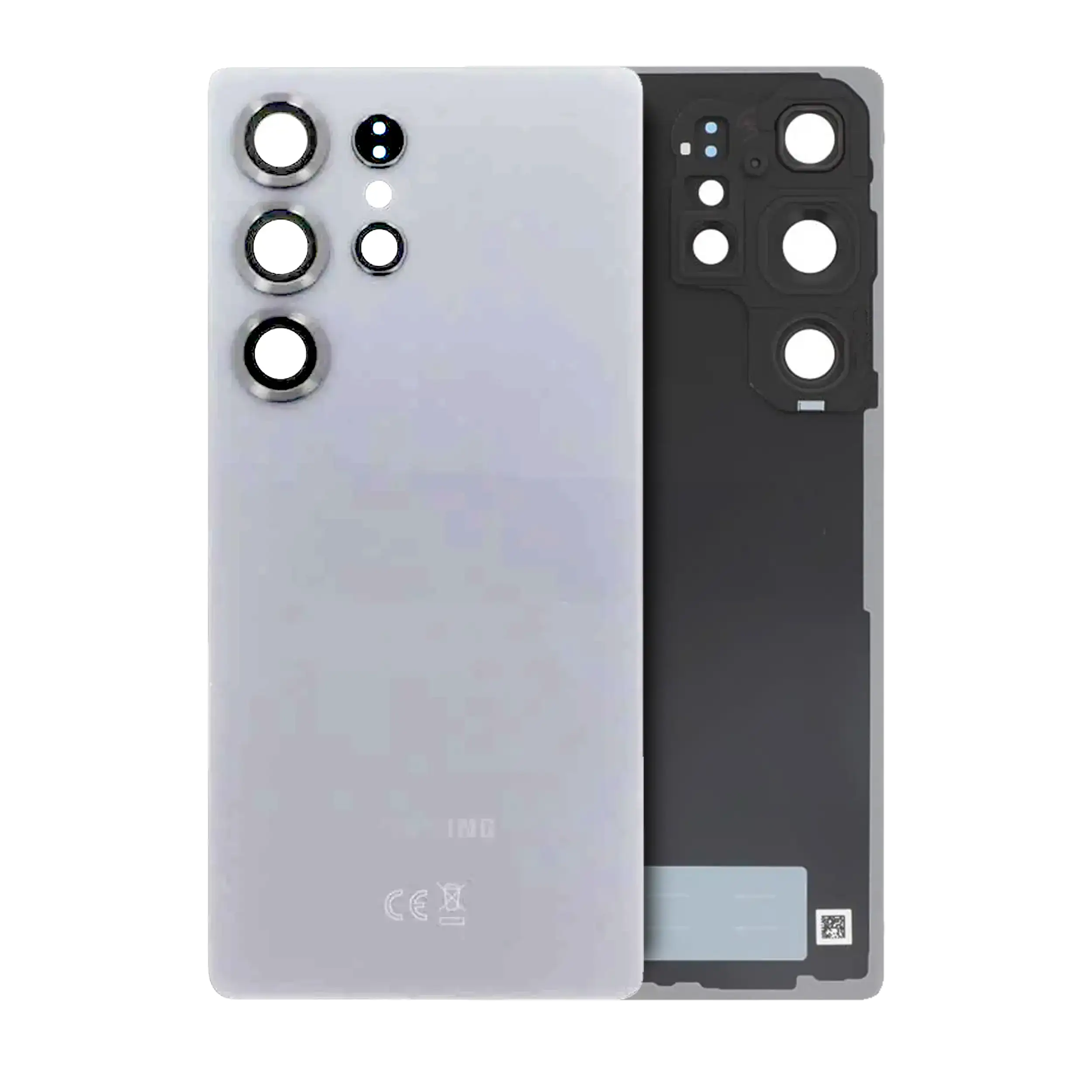 vetro cover posteriore con Vetro fotocamera per Samsung Galaxy S25 Ultra 5G (Service Pack) (Titanio Bianco Argento)