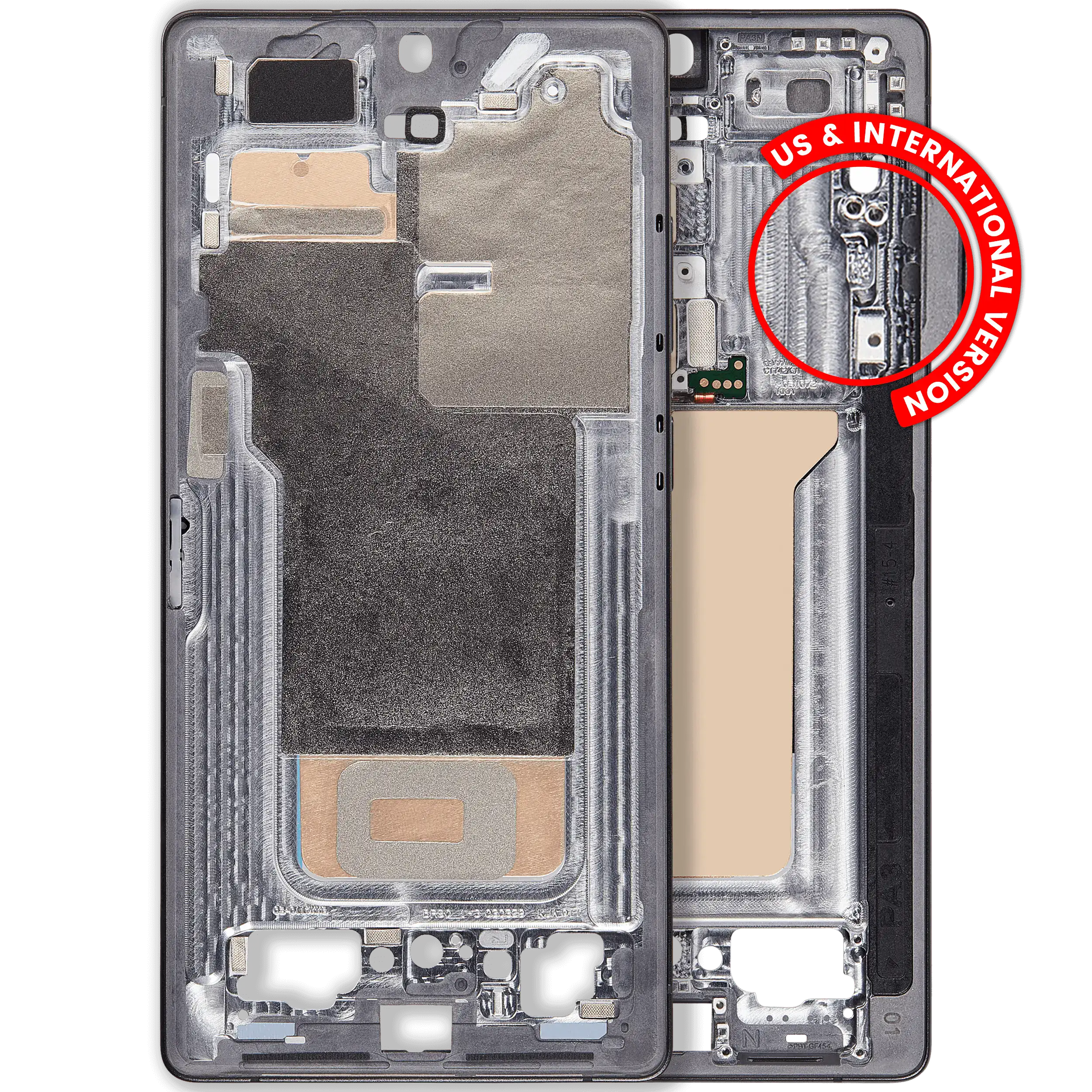Frame centrale per Samsung Galaxy S25 Ultra (US e International Version) (Titanio Jet Nero)
