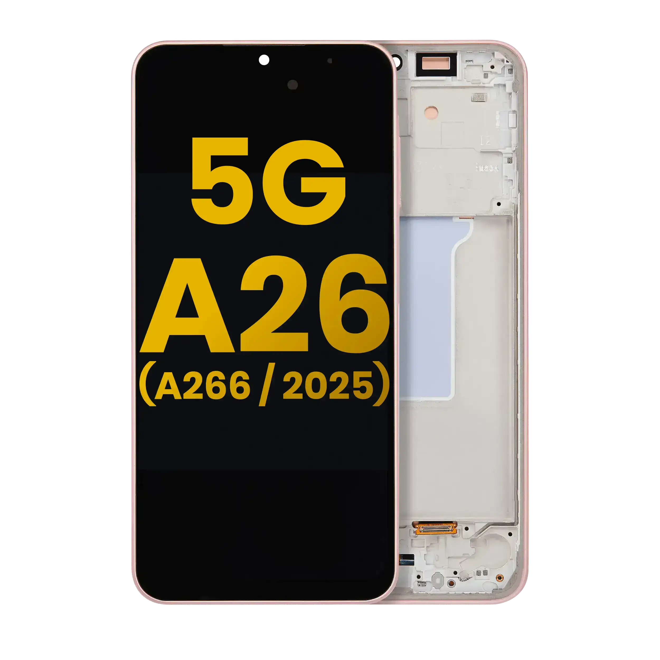Display OLED completo con Frame per Samsung Galaxy A26 5G (A266 / 2025) (Refurbished) (Peach Rosa)