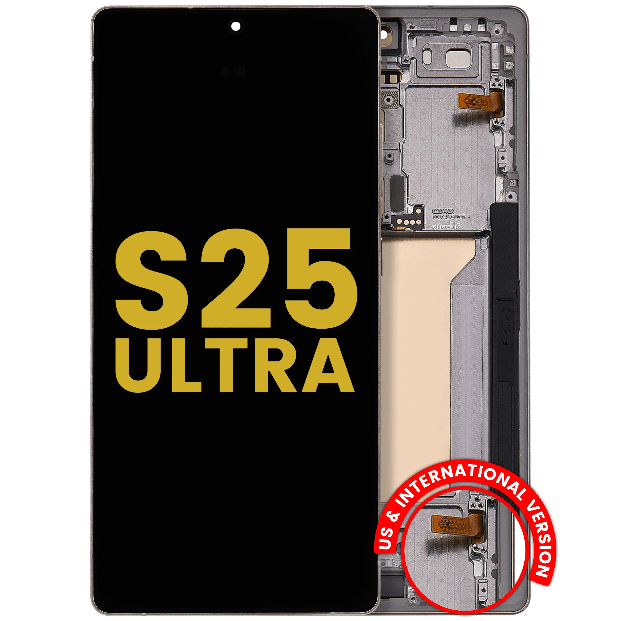 Display OLED completo con Frame per Samsung Galaxy S25 Ultra 5G (Refurbished) (US e International) (Titanio Rosa Oro / Jade Verde / Grigio)