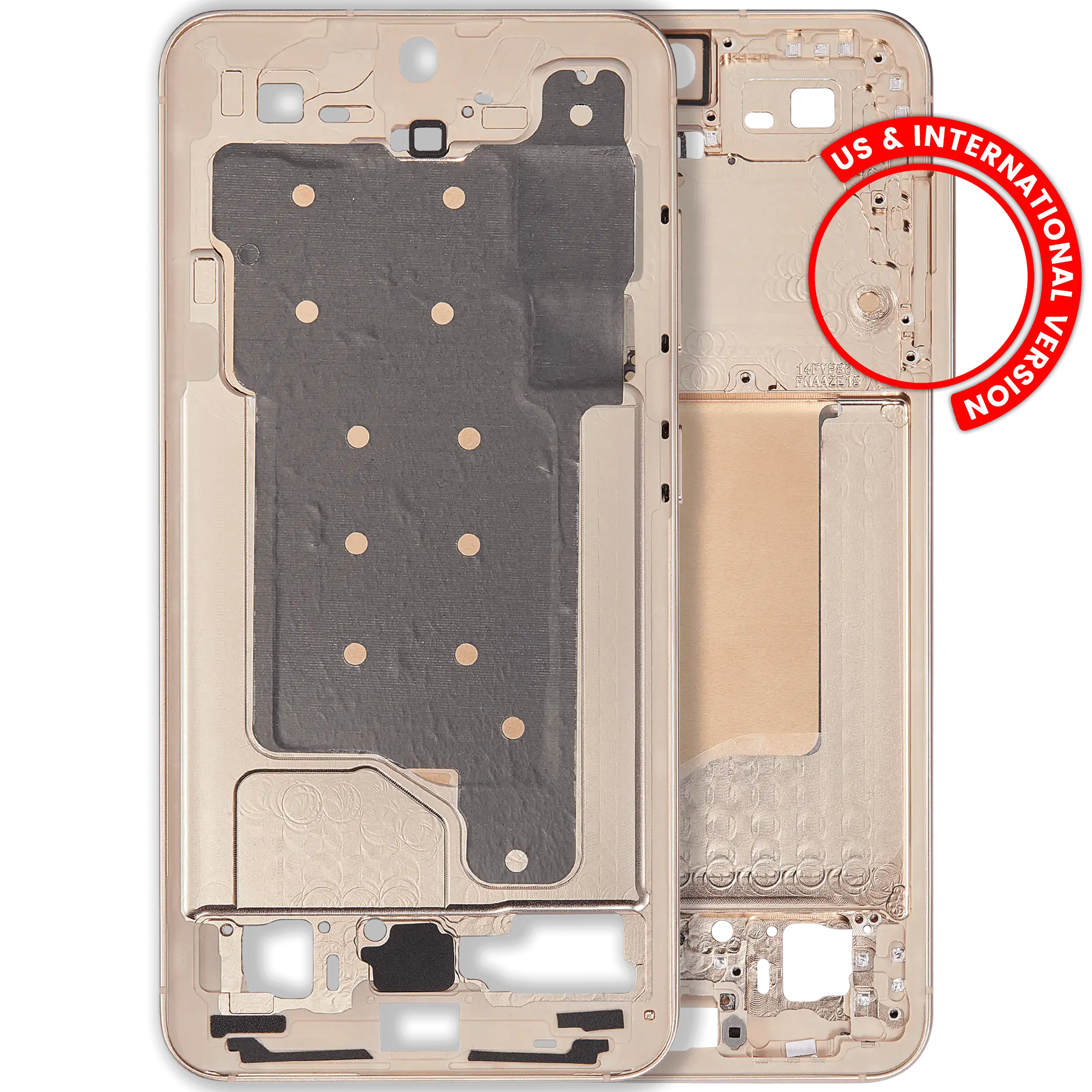 Frame centrale per Samsung Galaxy S25 5G (US e International Version) (Rosa Oro)