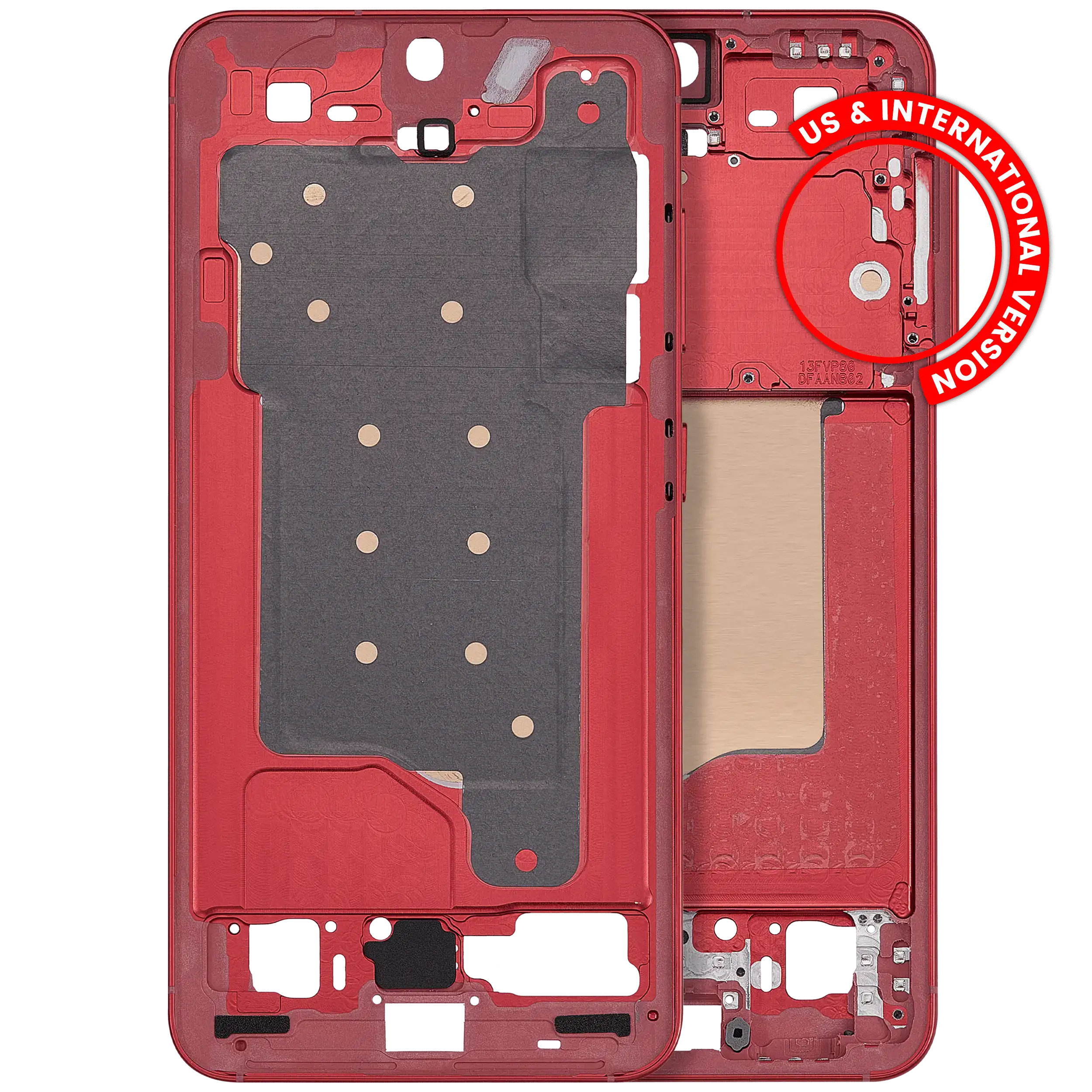 Frame centrale per Samsung Galaxy S25 5G (US e International Version) (Coral Rosso)