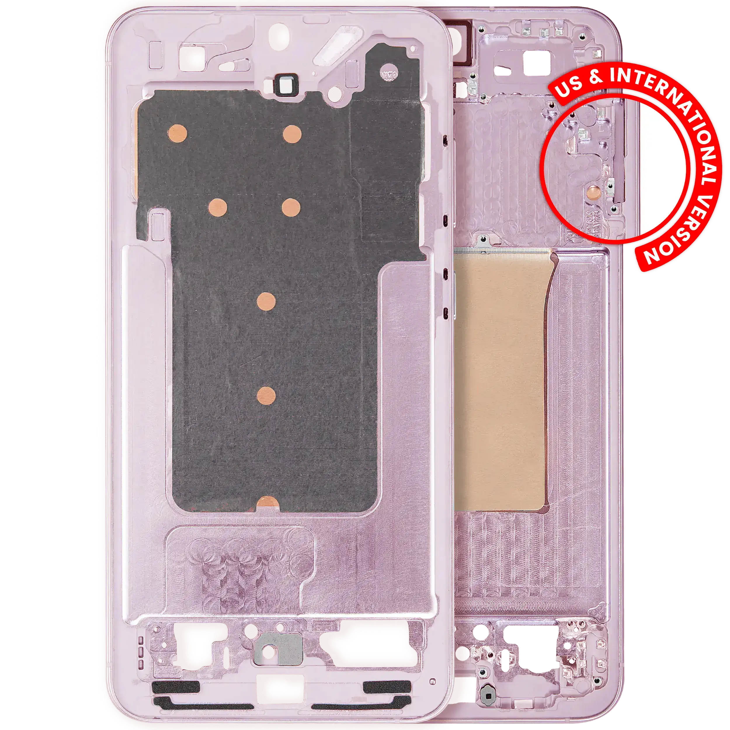Frame centrale per Samsung Galaxy S25 Plus 5G (US e International Version) (Rosa Oro)