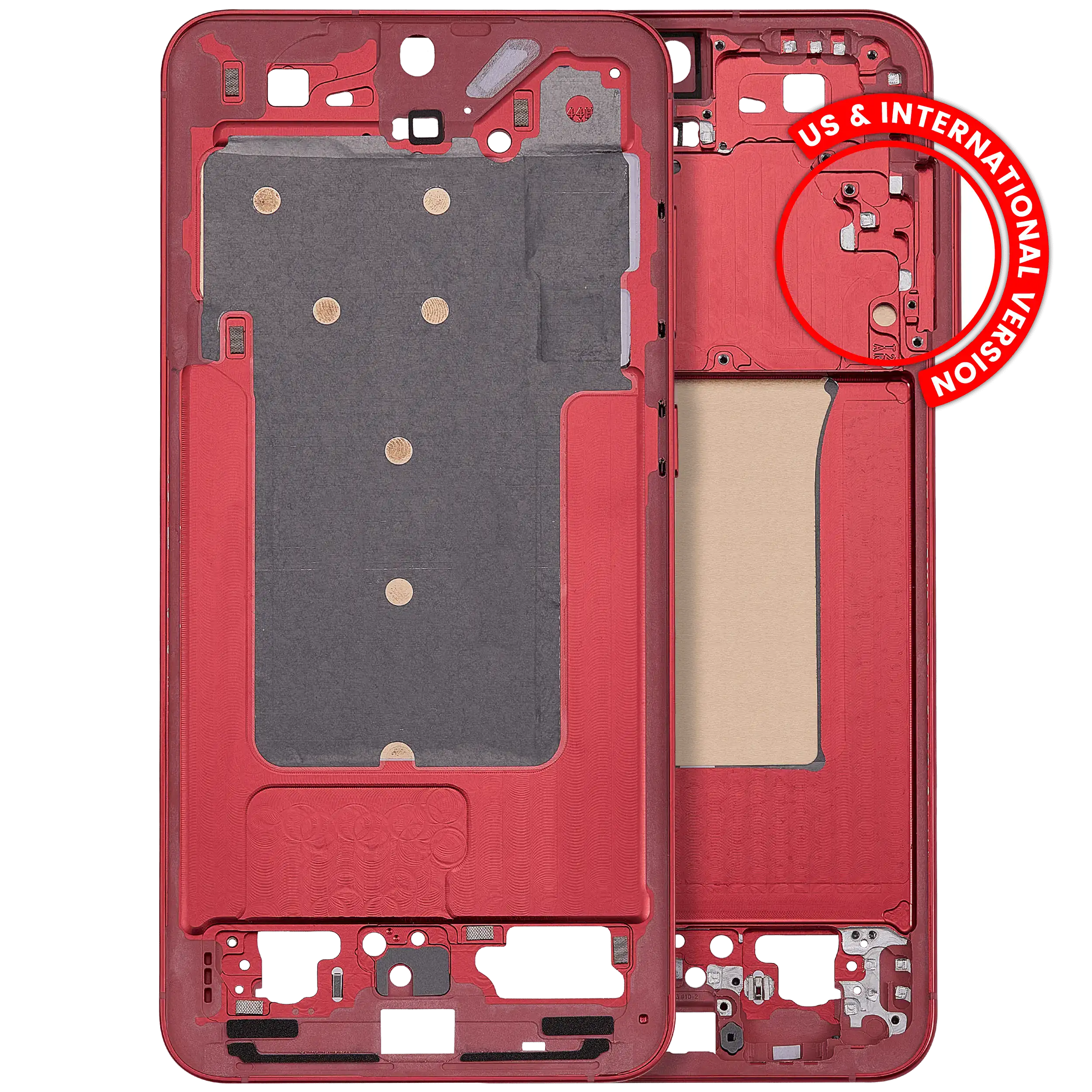 Frame centrale per Samsung Galaxy S25 Plus 5G (US e International Version) (Coral Rosso)