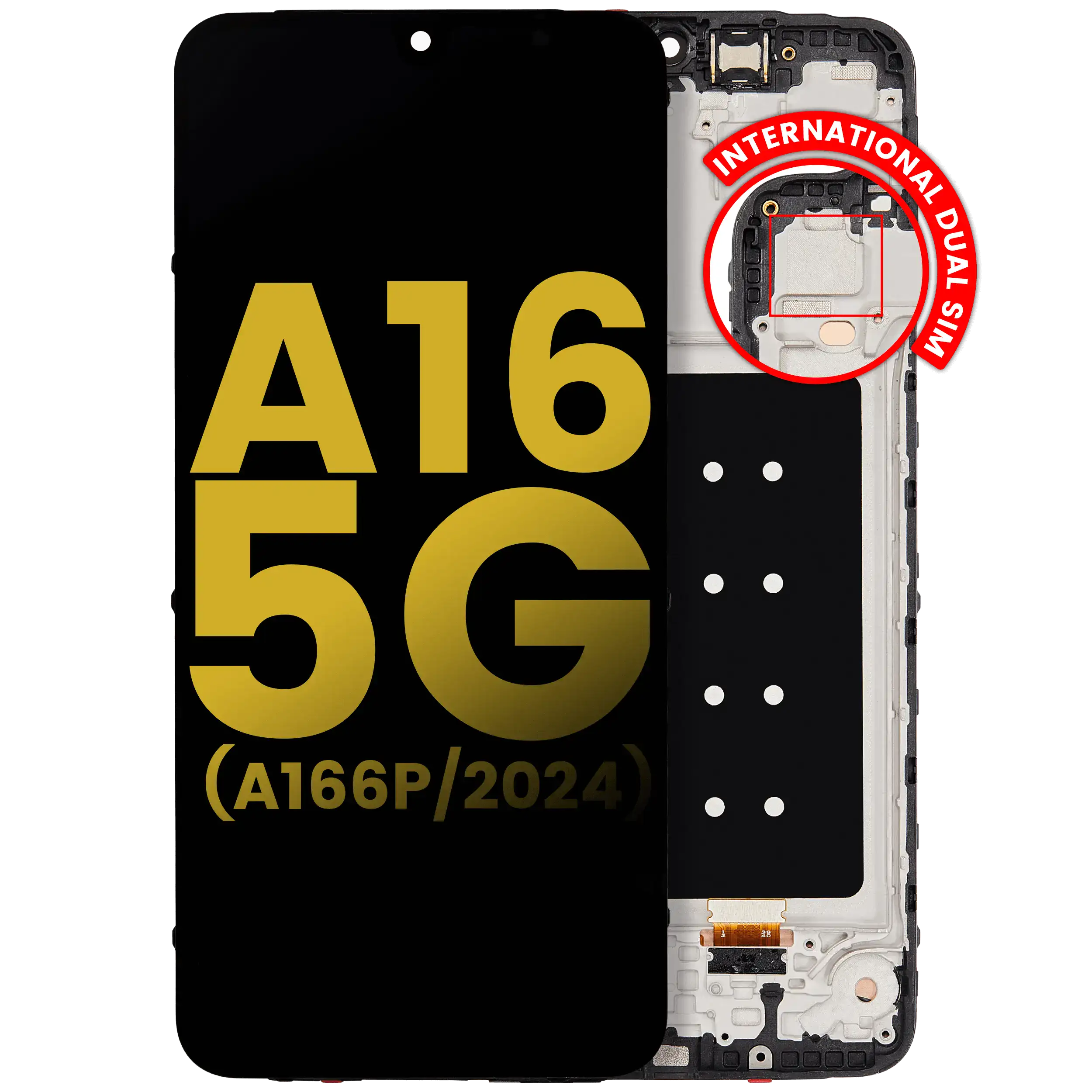 Display OLED completo con Frame per Samsung Galaxy A16 5G (A166P / 2024) (International Dual SIM) (Refurbished) (tutti i colori)