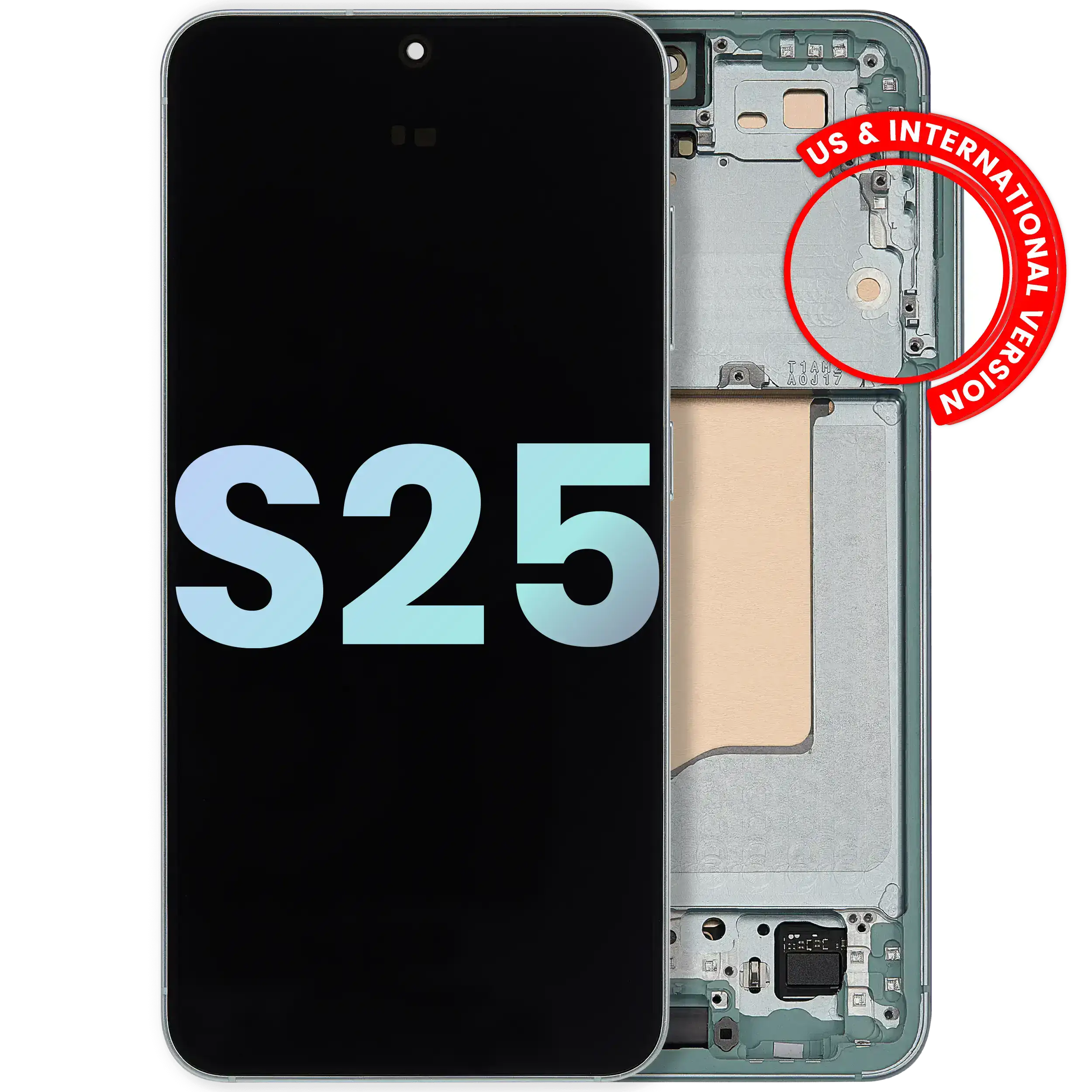 Display OLED completo con Frame per Samsung Galaxy S25 5G (US e International) (Service Pack) (Mint)