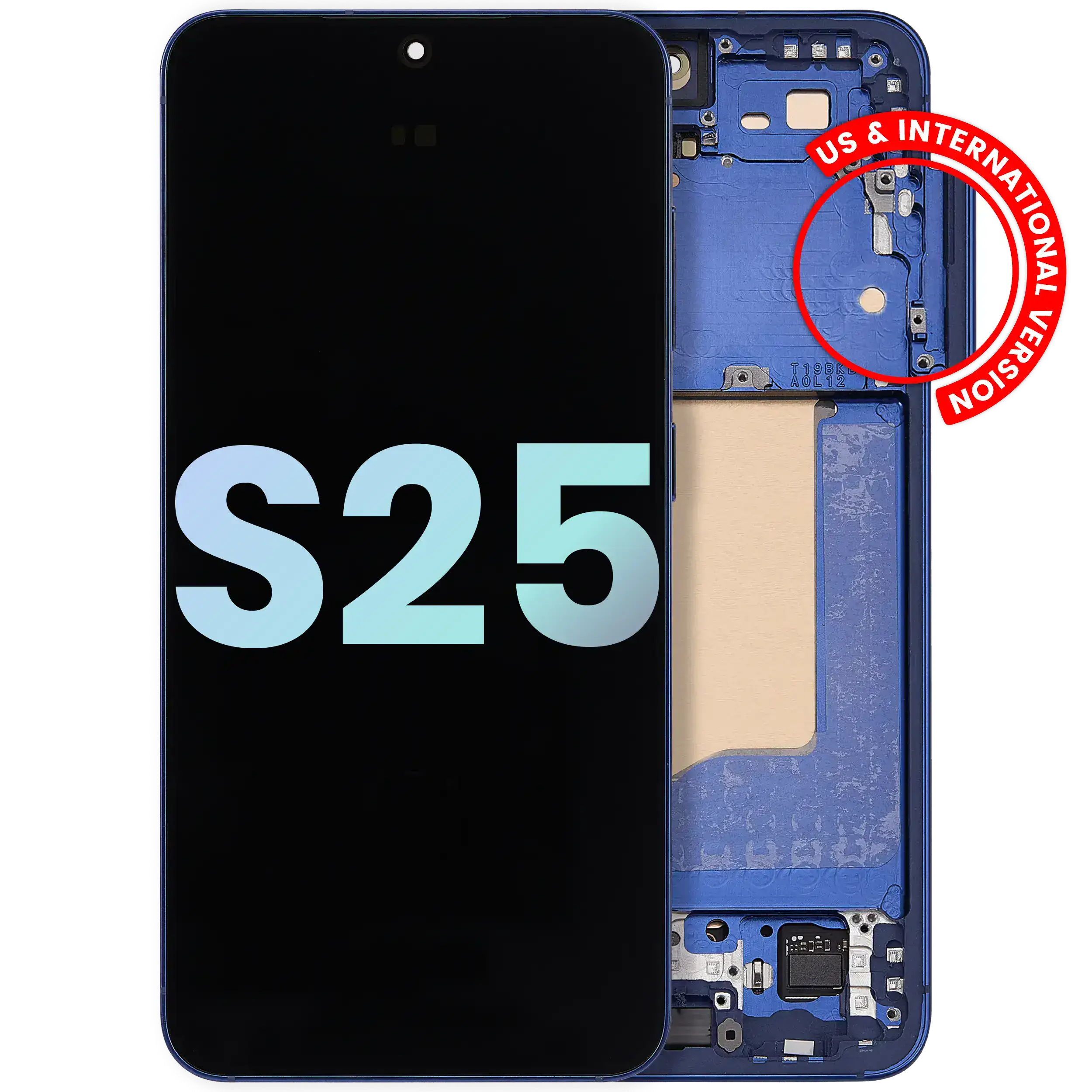 Display OLED completo con Frame per Samsung Galaxy S25 5G (US e International) (Service Pack) (Navy)