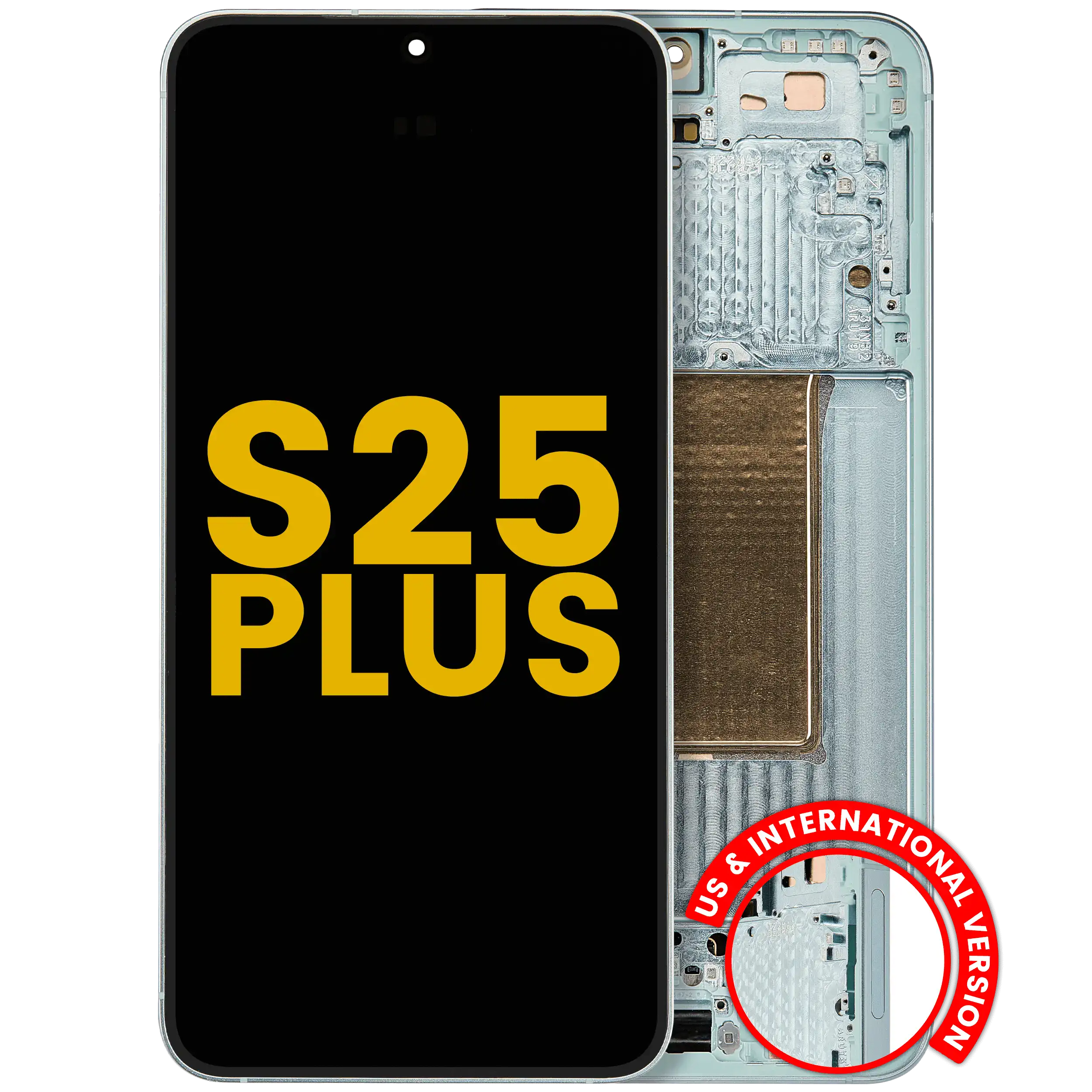 Display OLED completo con Frame per Samsung Galaxy S25 Plus 5G (US e International Version) (Refurbished) (Mint)