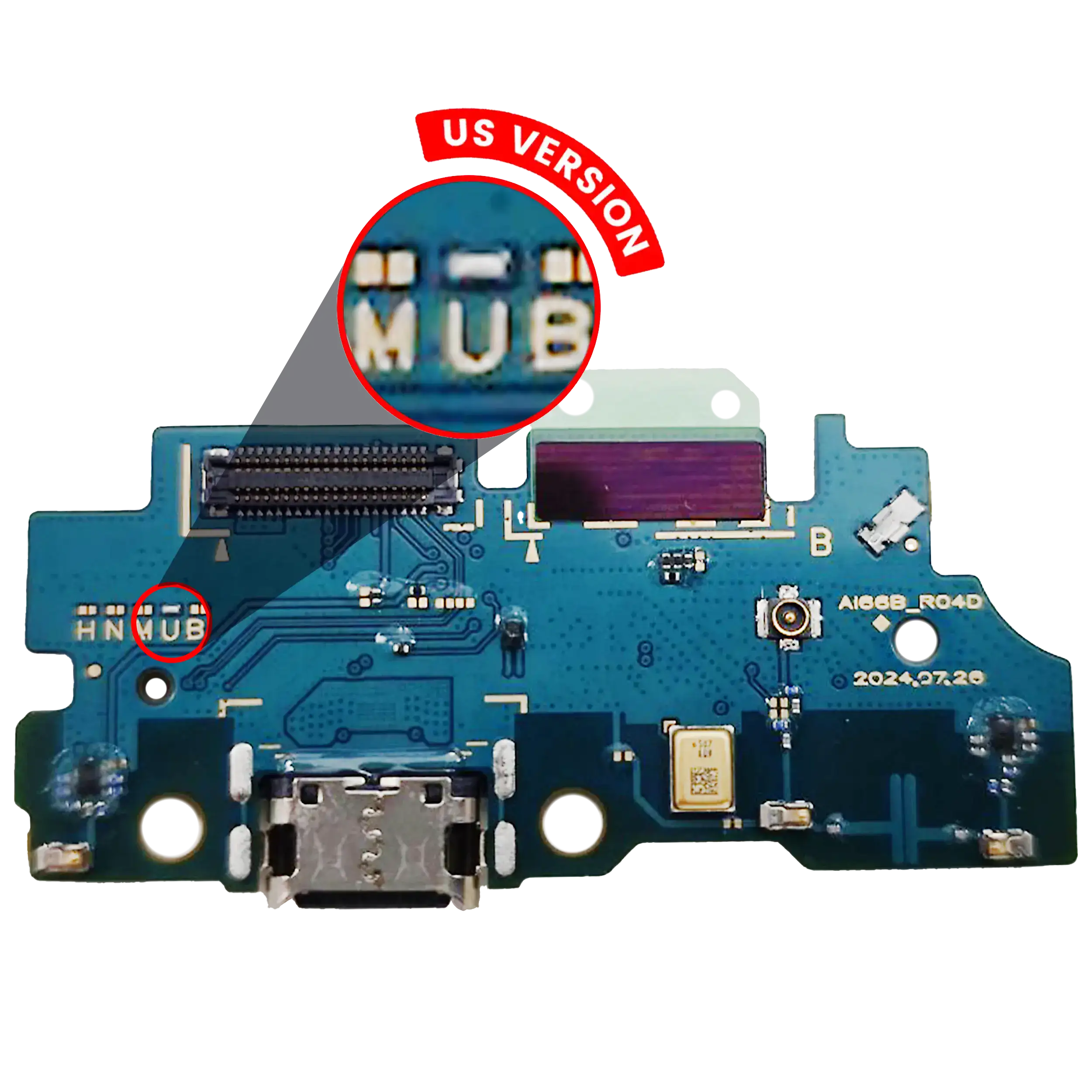 Connettore di ricarica con scheda per Samsung Galaxy A16 5G (A166U / 2024) (US Version) (Premium)
