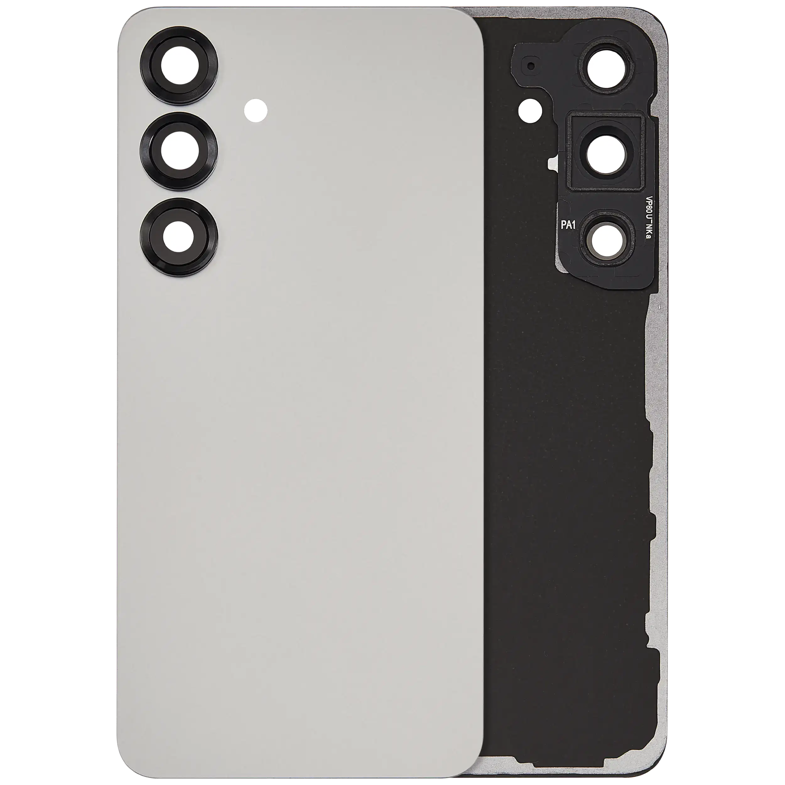 vetro cover posteriore con Vetro fotocamera per Samsung Galaxy S25 5G (No Logo) (Argento Shadow)