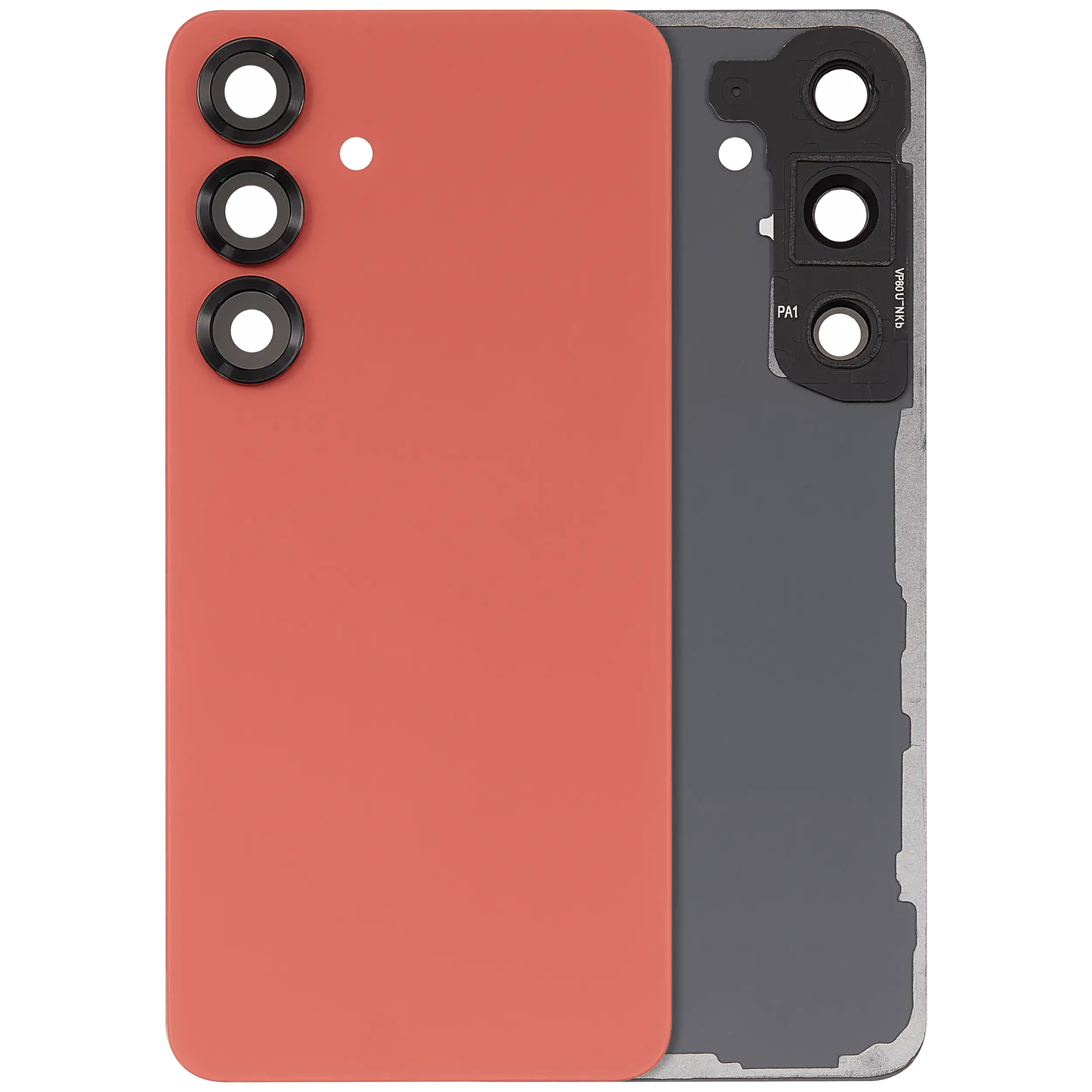 vetro cover posteriore con Vetro fotocamera per Samsung Galaxy S25 5G (No Logo) (Coral Rosso)
