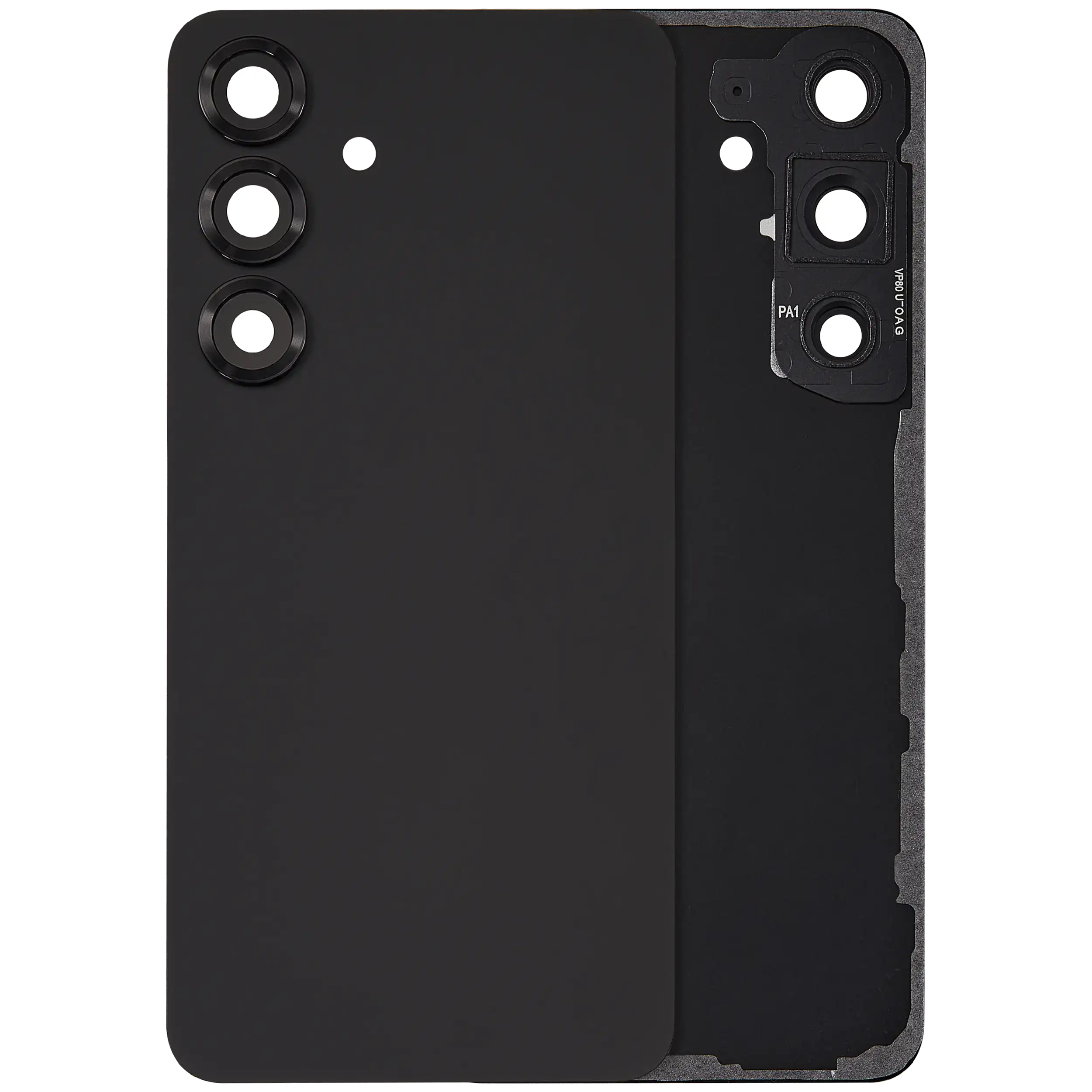 vetro cover posteriore con Vetro fotocamera per Samsung Galaxy S25 5G (No Logo) (Blu Nero)