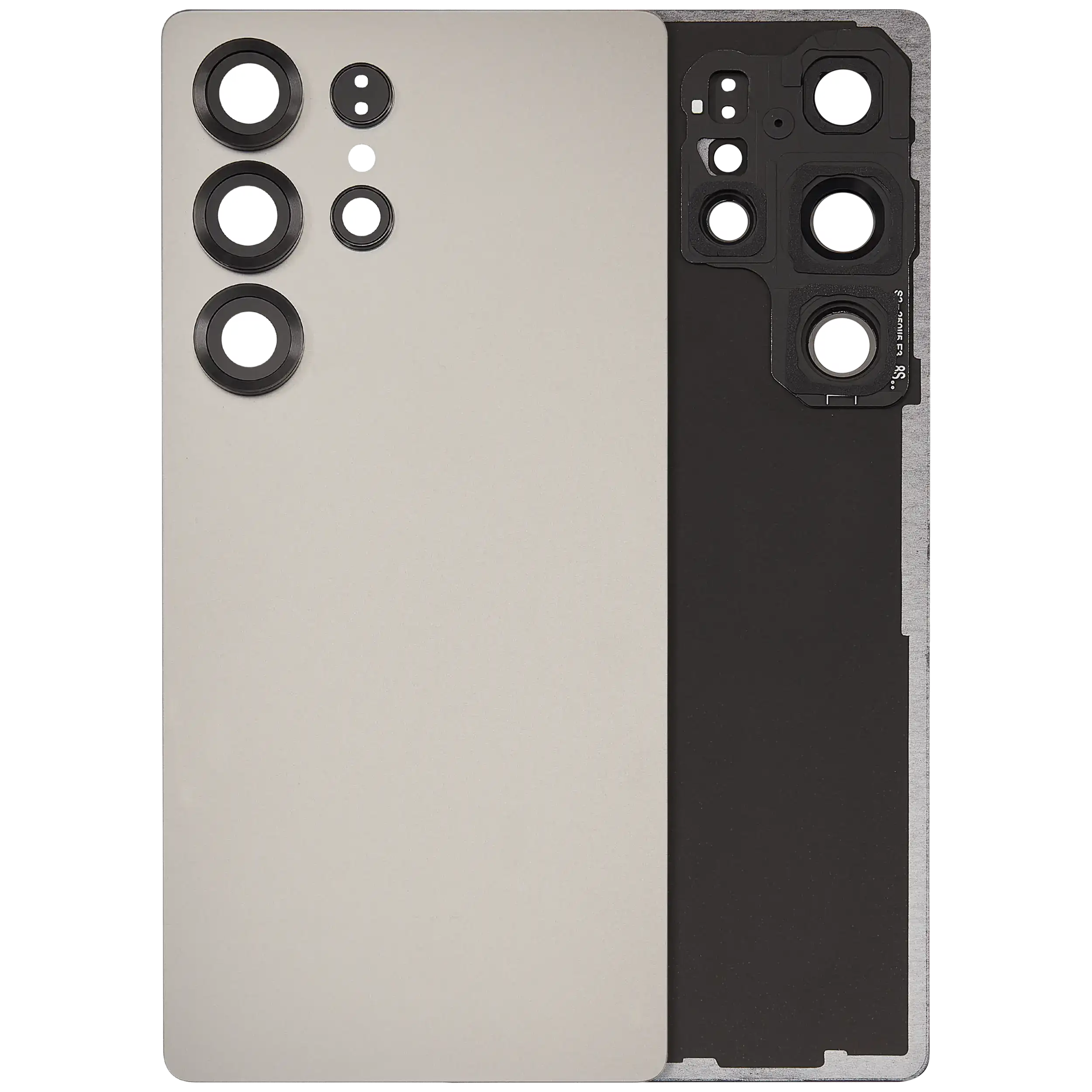 vetro cover posteriore con Vetro fotocamera per Samsung Galaxy S25 Ultra 5G (No Logo) (Titanio Grigio)