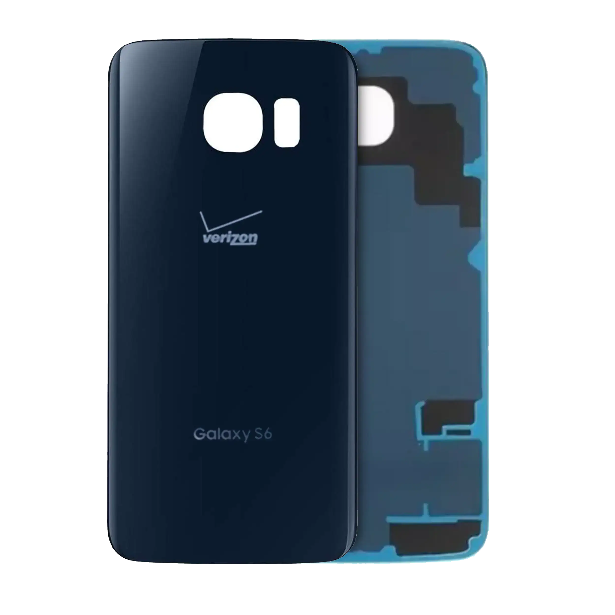 vetro cover posteriore per Samsung Galaxy S6 (Verizon Logo) (Service Pack) (Nero zaffiro)
