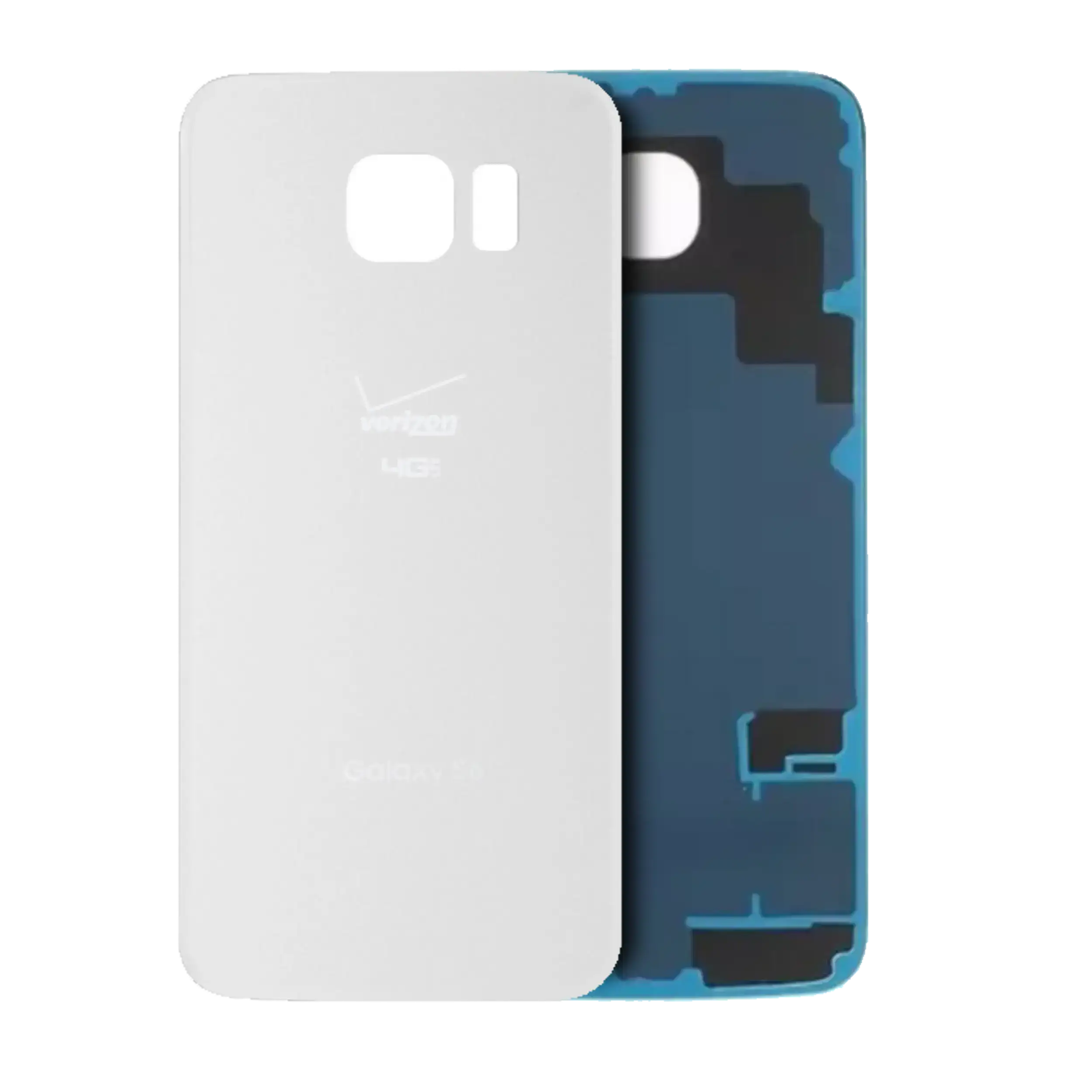 vetro cover posteriore per Samsung Galaxy S6 (Verizon 4G) (Service Pack) (Bianco)
