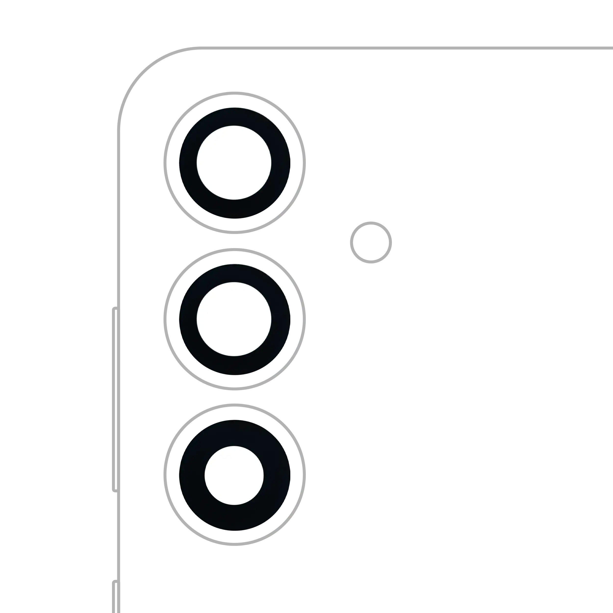 Lente fotocamera posteriore (solo vetro) con adesivo per Samsung Galaxy S25 5G (3 set pezzi) (tutti i colori)
