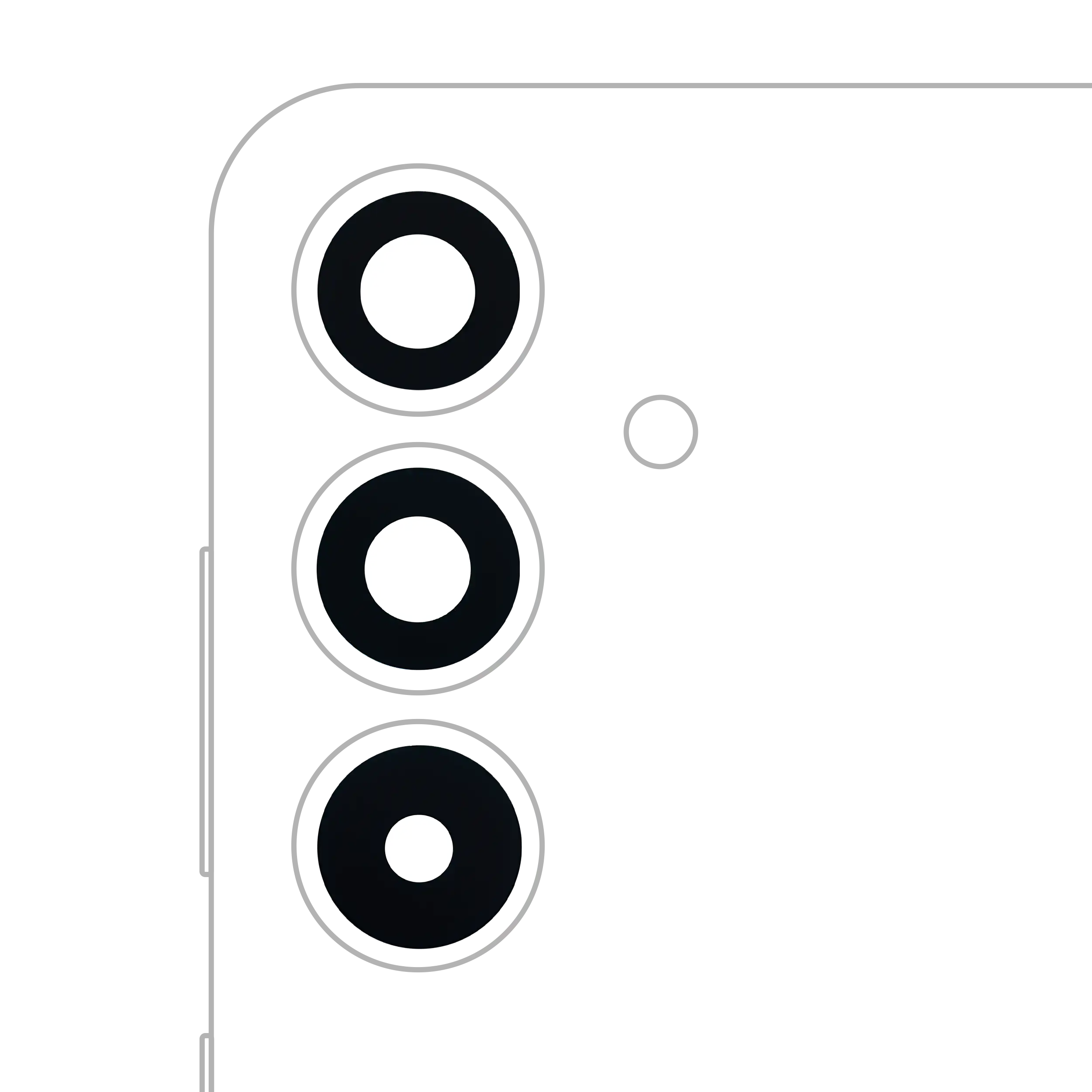 Lente fotocamera posteriore (solo vetro) con adesivo per Samsung Galaxy S25 Plus 5G (3 set pezzi) (tutti i colori)