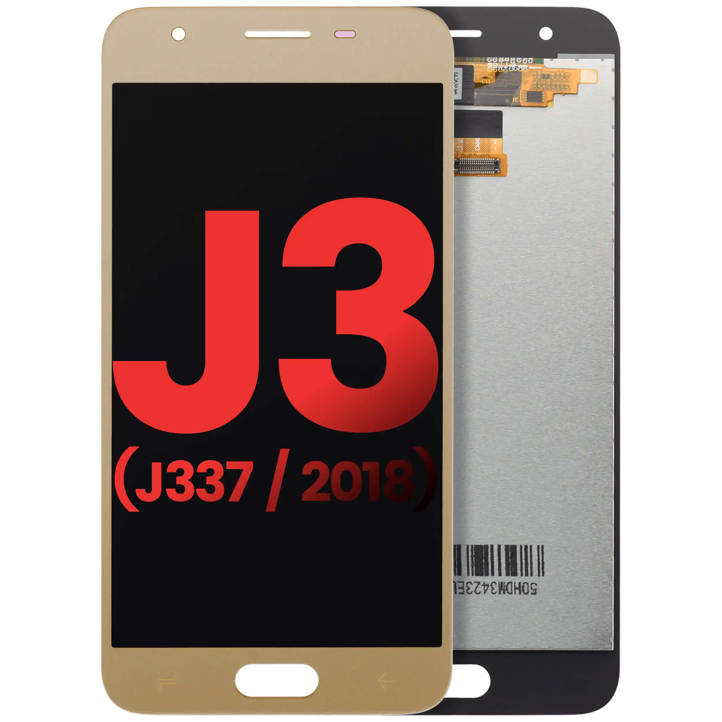 Display LCD completo senza Frame per Samsung Galaxy J3 Star / Aura / Amp Prime 3 (J337 / 2018) (Oro)
