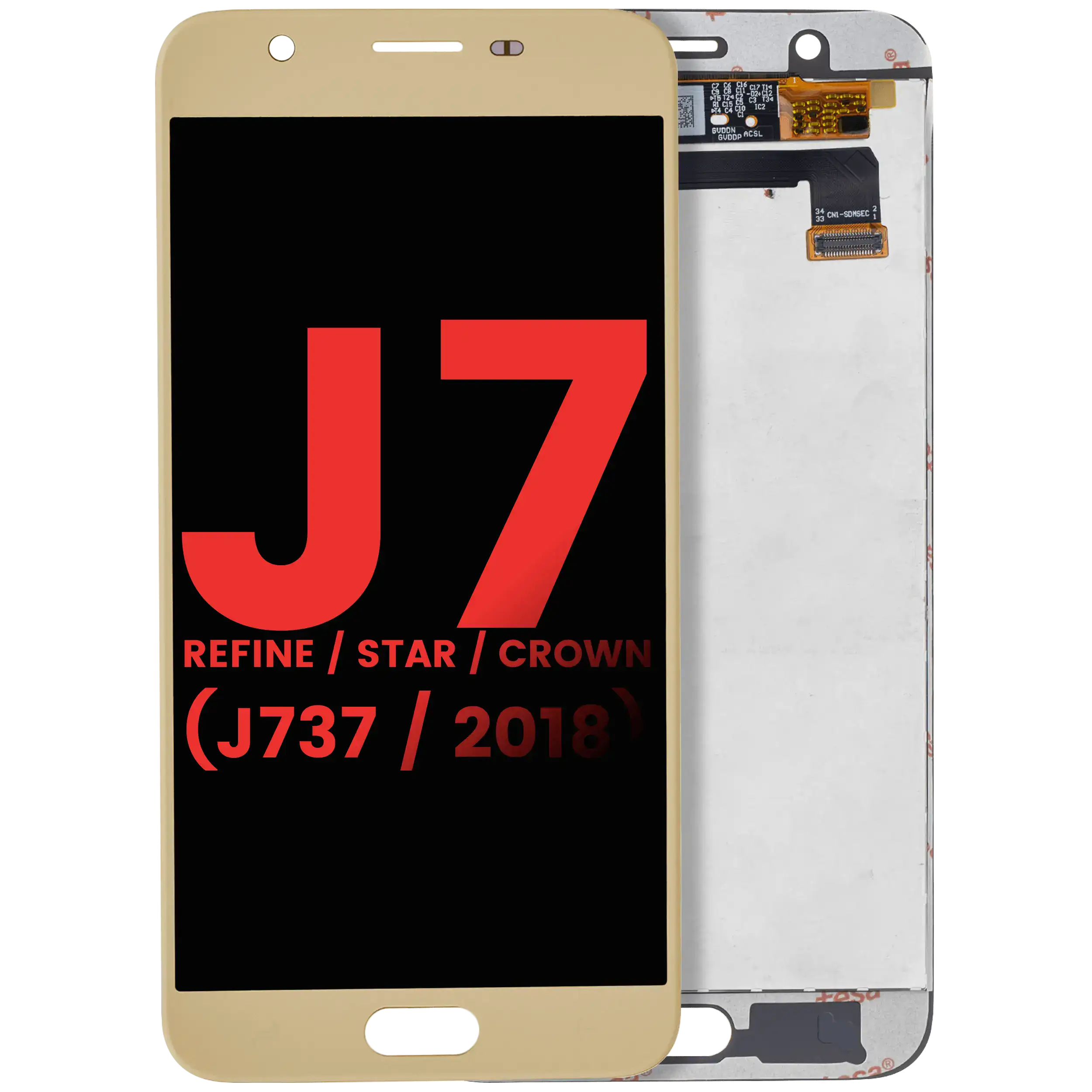 Display LCD completo senza Frame per Samsung Galaxy J7 Refine / Star / Crown (J737 / 2018) (Oro)