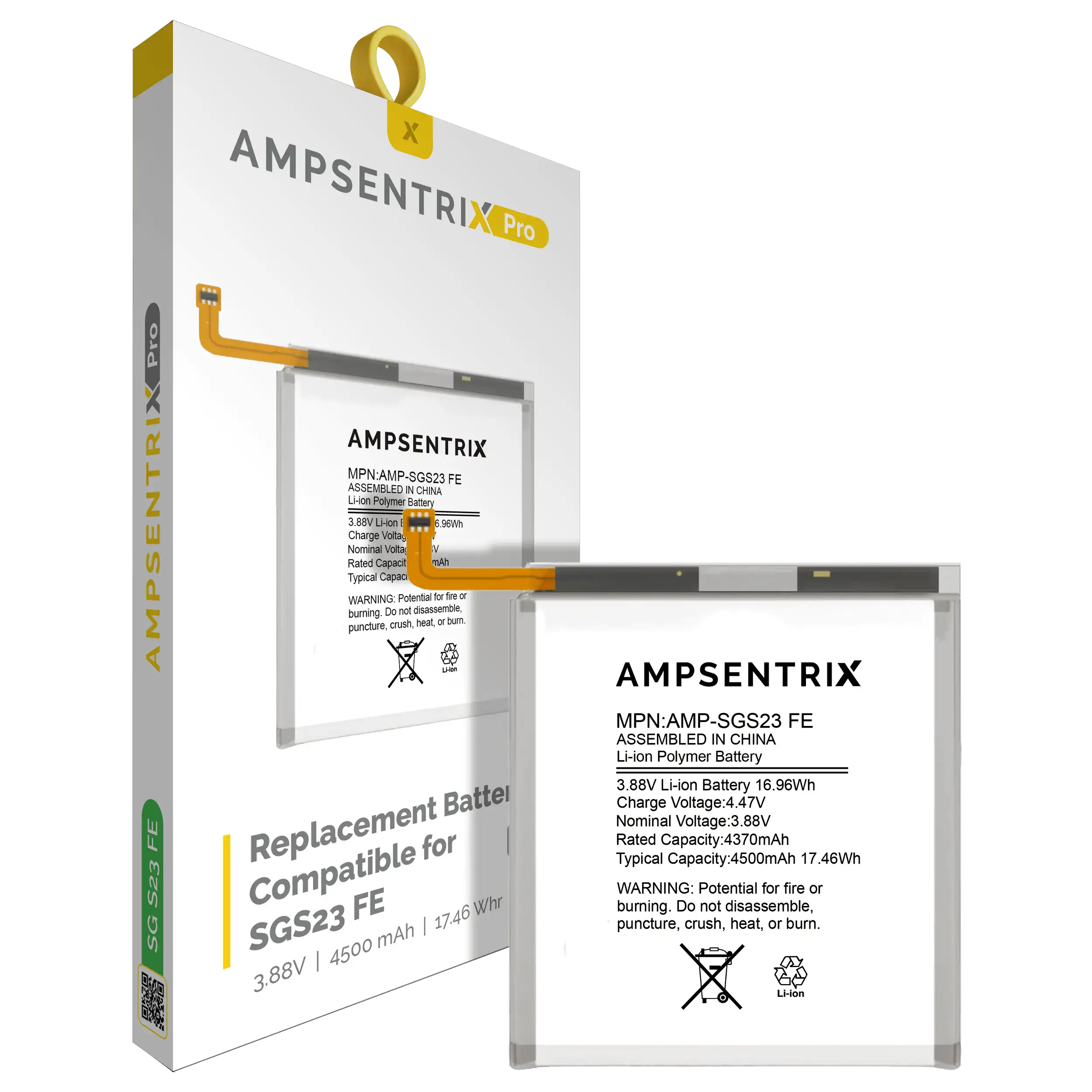 Batteria di ricambio per Samsung Galaxy S23 FE (AmpSentrix Pro)