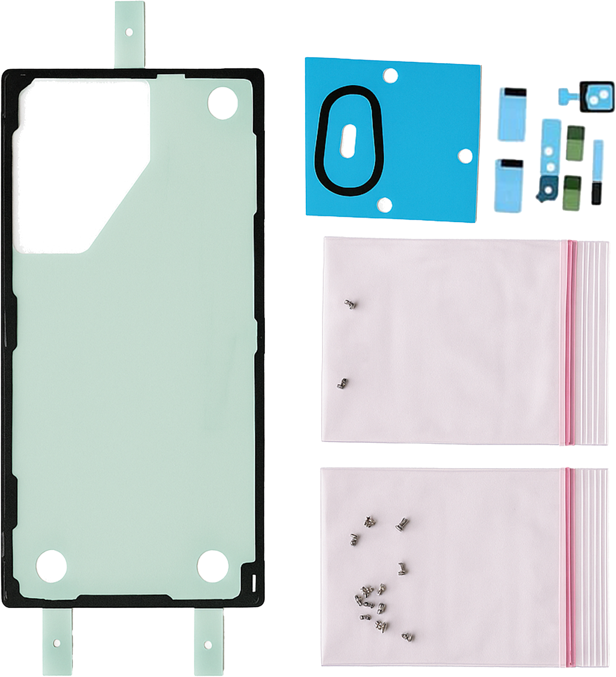 adesivo per cover posteriore con Re-Work Kit per Samsung Galaxy S22 Ultra 5G (Service Pack)