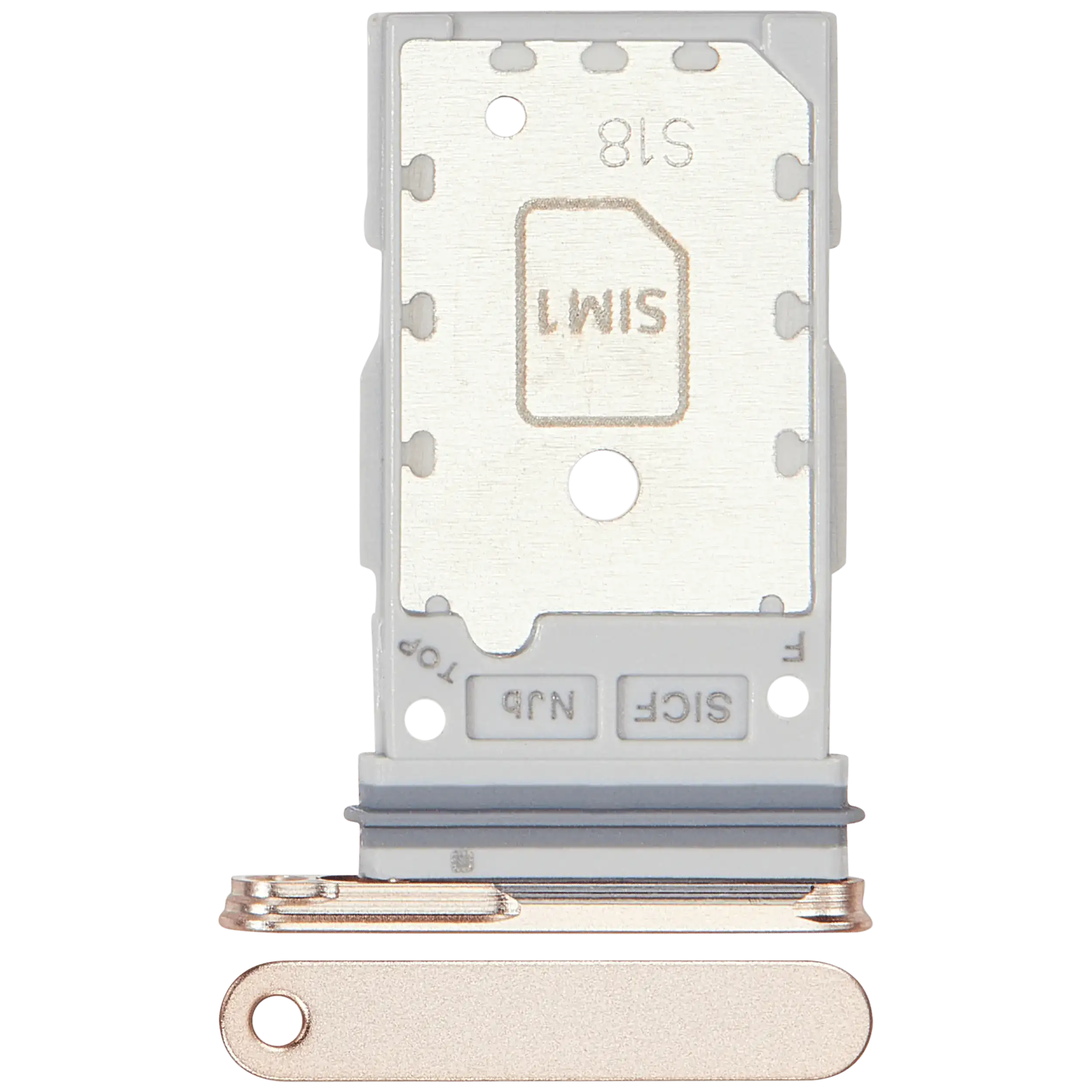 Carrellino doppia SIM per Samsung Galaxy S25 / S25 Plus (Premium) (Rosa Oro)