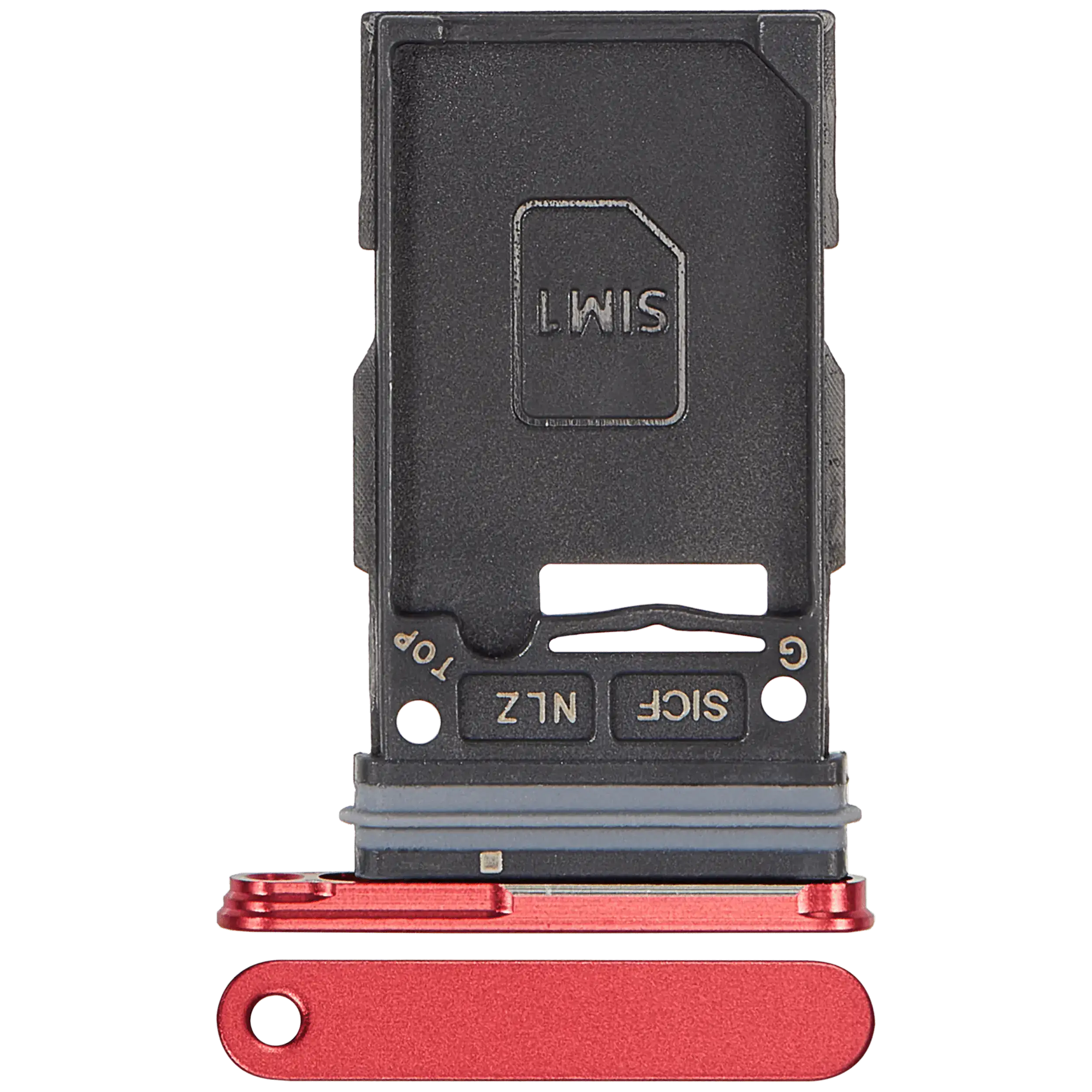 Carrellino SIM singola per Samsung Galaxy S25 / S25 Plus (Premium) (Coral Rosso)