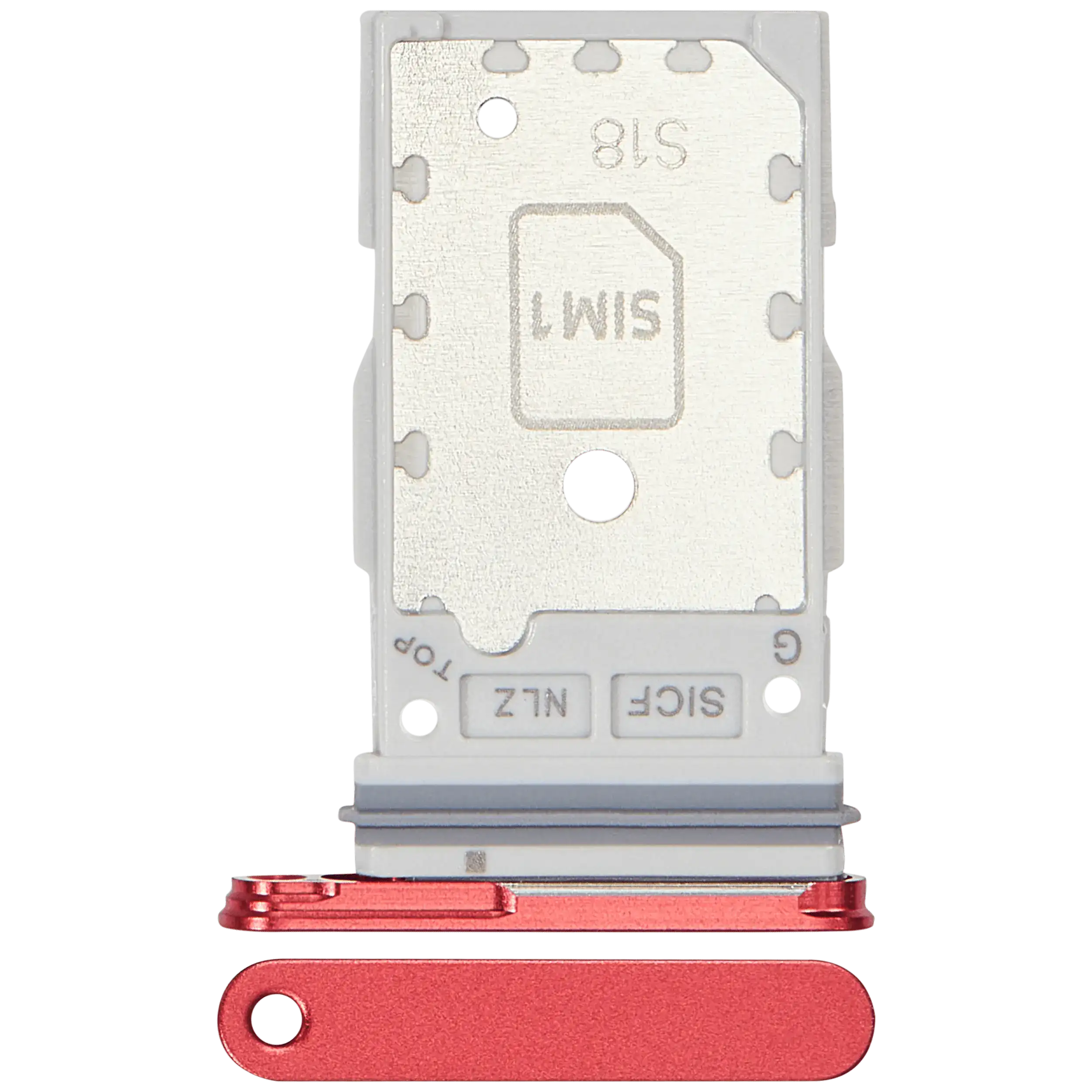 Carrellino doppia SIM per Samsung Galaxy S25 / S25 Plus (Premium) (Coral Rosso)